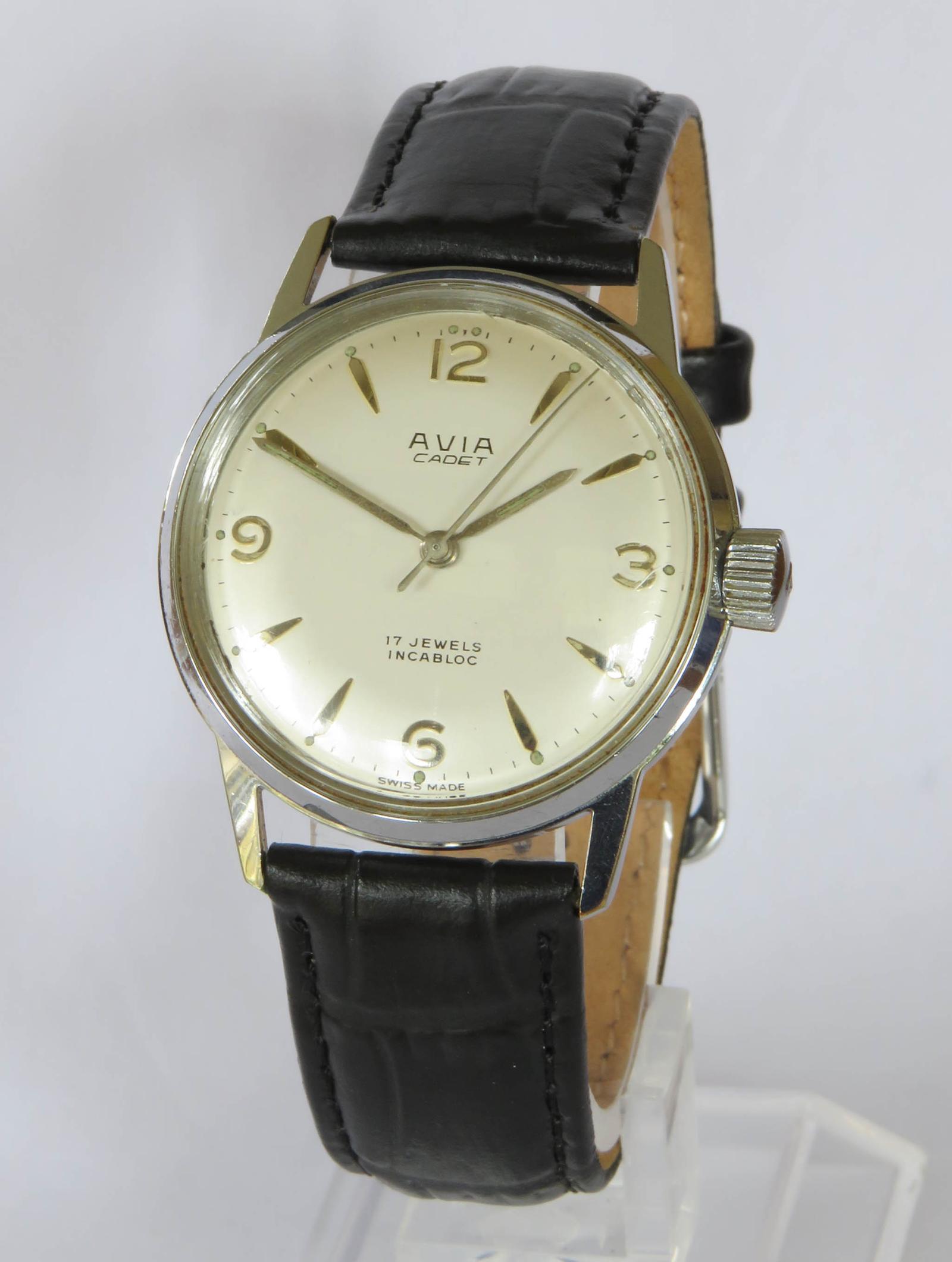 Watch: Gents 1960s Avia Cadet Wrist Watch (1 of 5) Watch: Gents 1960s Avia Cadet Wrist Watch (1 of 5)