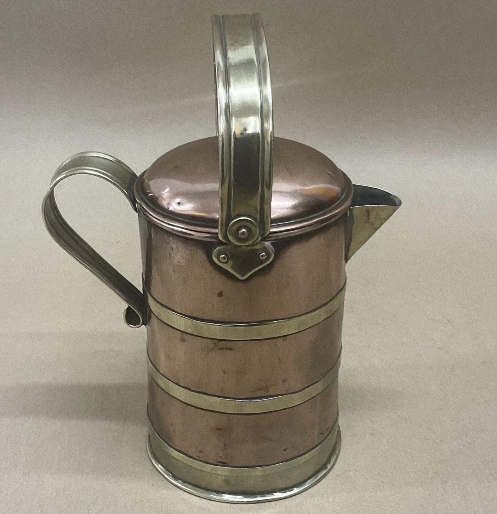 Arts & Crafts Copper + Brass Jug by William Soutter & Sons Antique Victorian c.1890 (1 of 8) Arts & Crafts Copper + Brass Jug by William Soutter & Sons Antique Victorian c.1890 (1 of 8)
