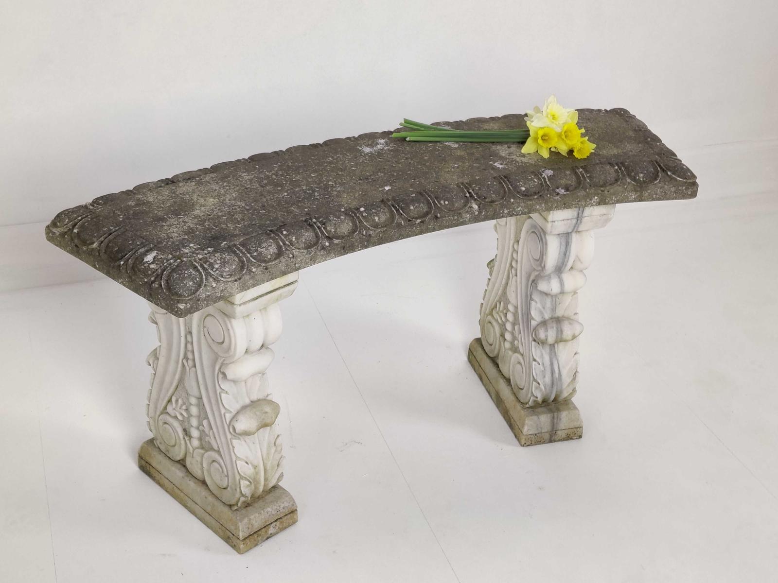 Vintage Marble Garden Seat (1 of 9) Vintage Marble Garden Seat (1 of 9)
