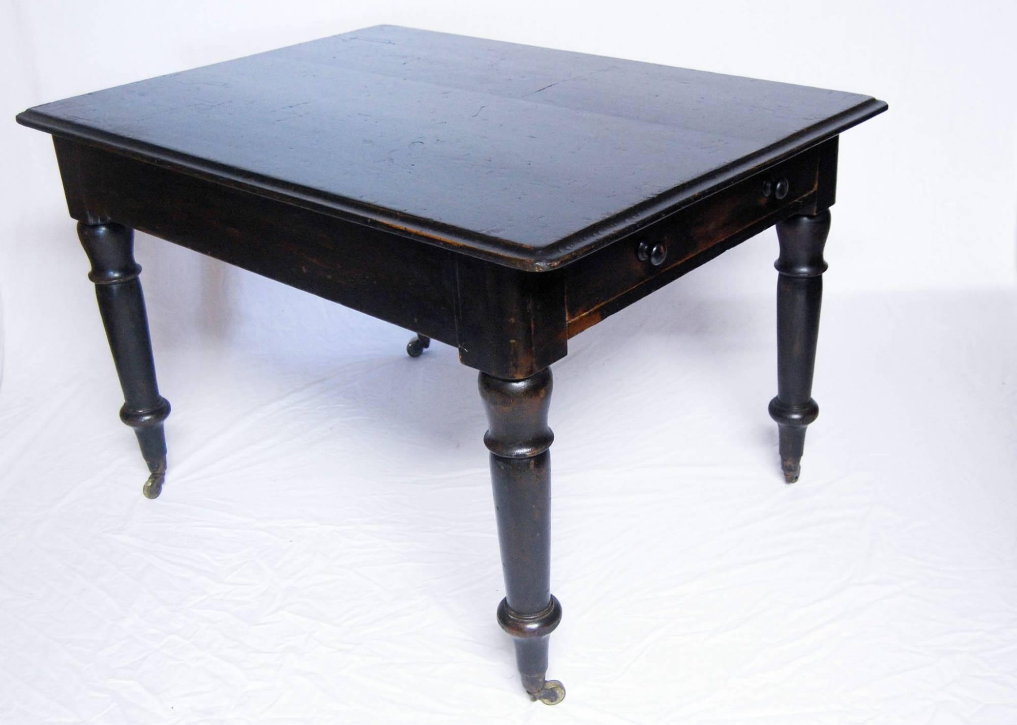 William IV Painted Pine Library Table - Provenance Charterhouse School c.1830 (1 of 1) William IV Painted Pine Library Table - Provenance Charterhouse School c.1830 (1 of 1)