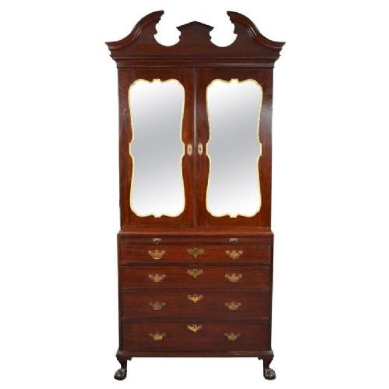 Irish George II Mahogany Secretaire Cabinet (1 of 7)