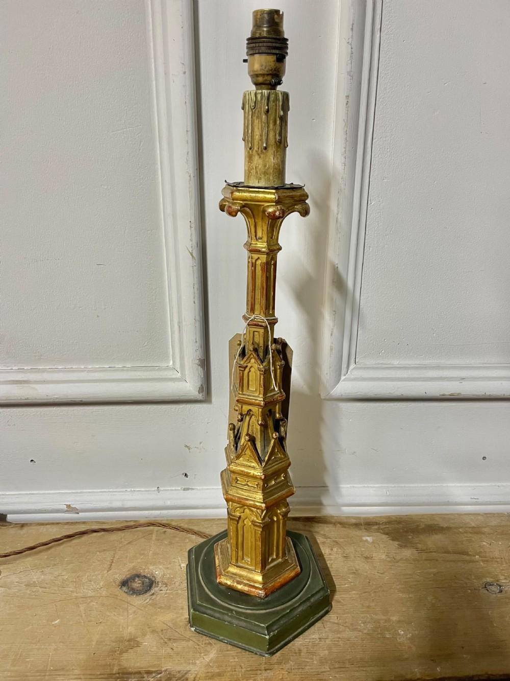19th Century Gilded Table Lamp (1 of 7)
