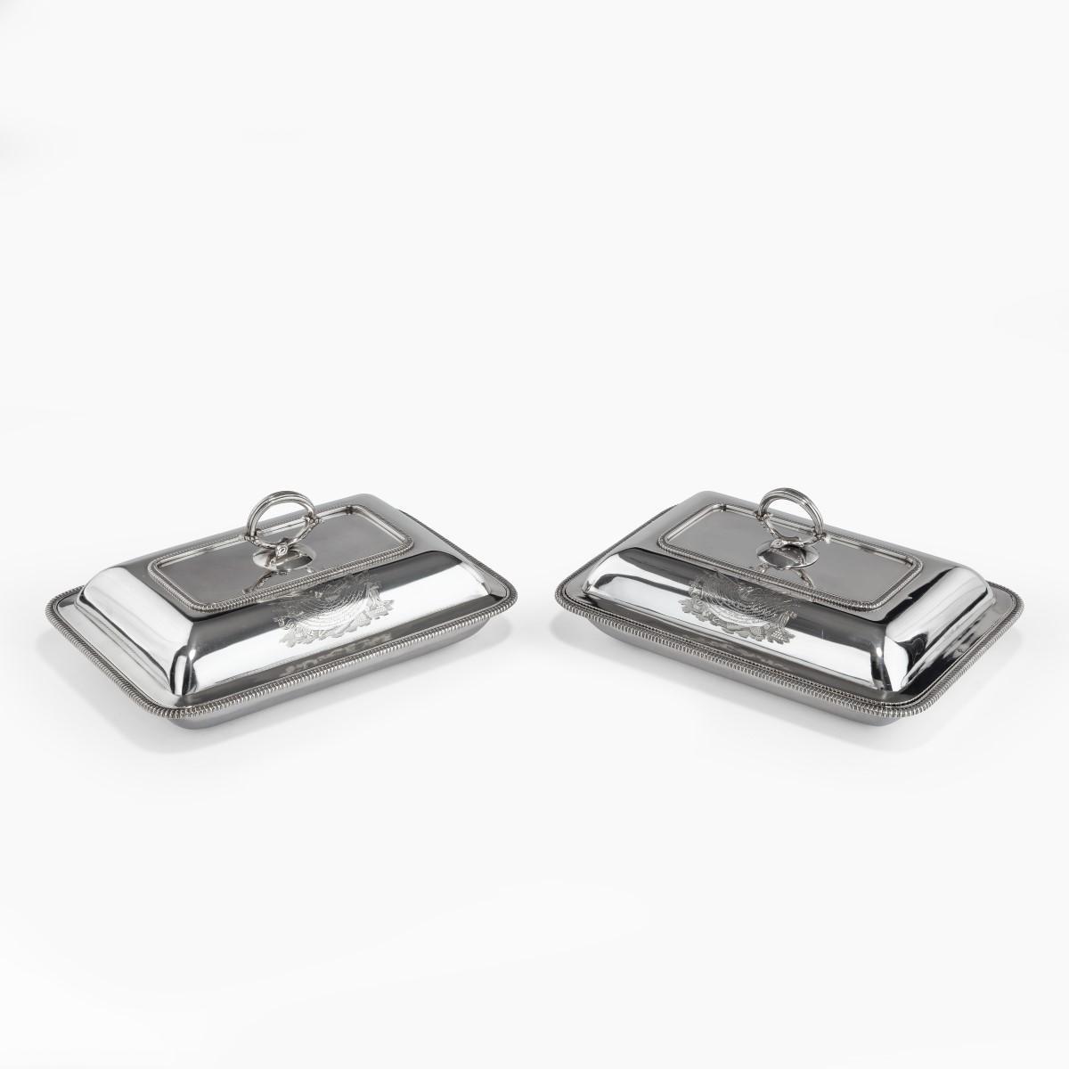 Captain Sir George Collier’s presentation silver entree dishes by Richard Cooke, London 1803 (1 of 5)