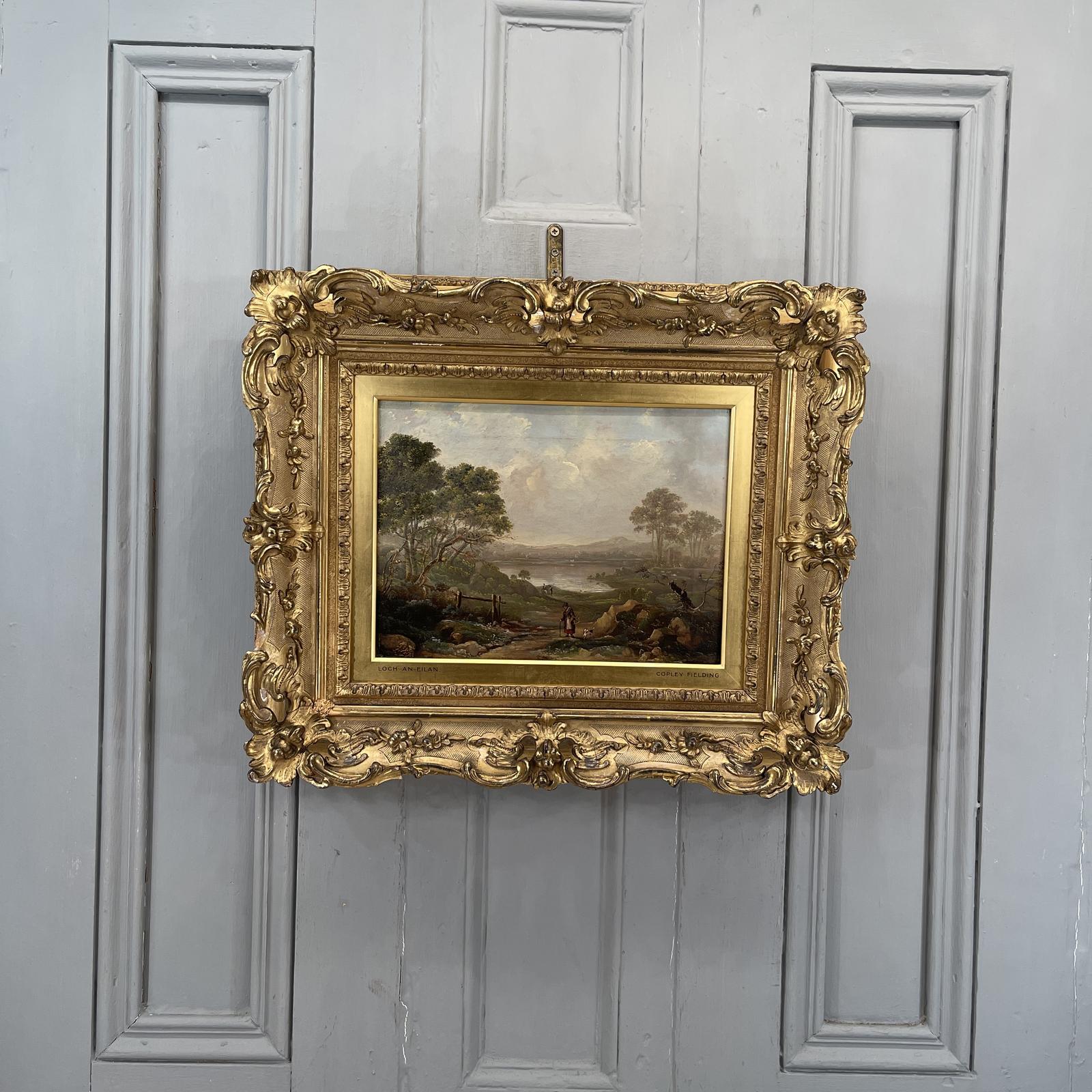Antique Scottish Landscape Oil Painting of Loch An-eilan by Copley Fielding (1 of 10) Antique Scottish Landscape Oil Painting of Loch An-eilan by Copley Fielding (1 of 10)