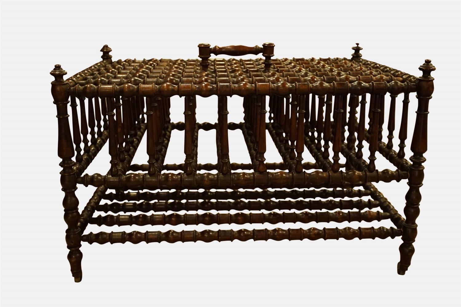 French Bobbin Turned Rosewood Canterbury c.1860 (1 of 1) French Bobbin Turned Rosewood Canterbury c.1860 (1 of 1)