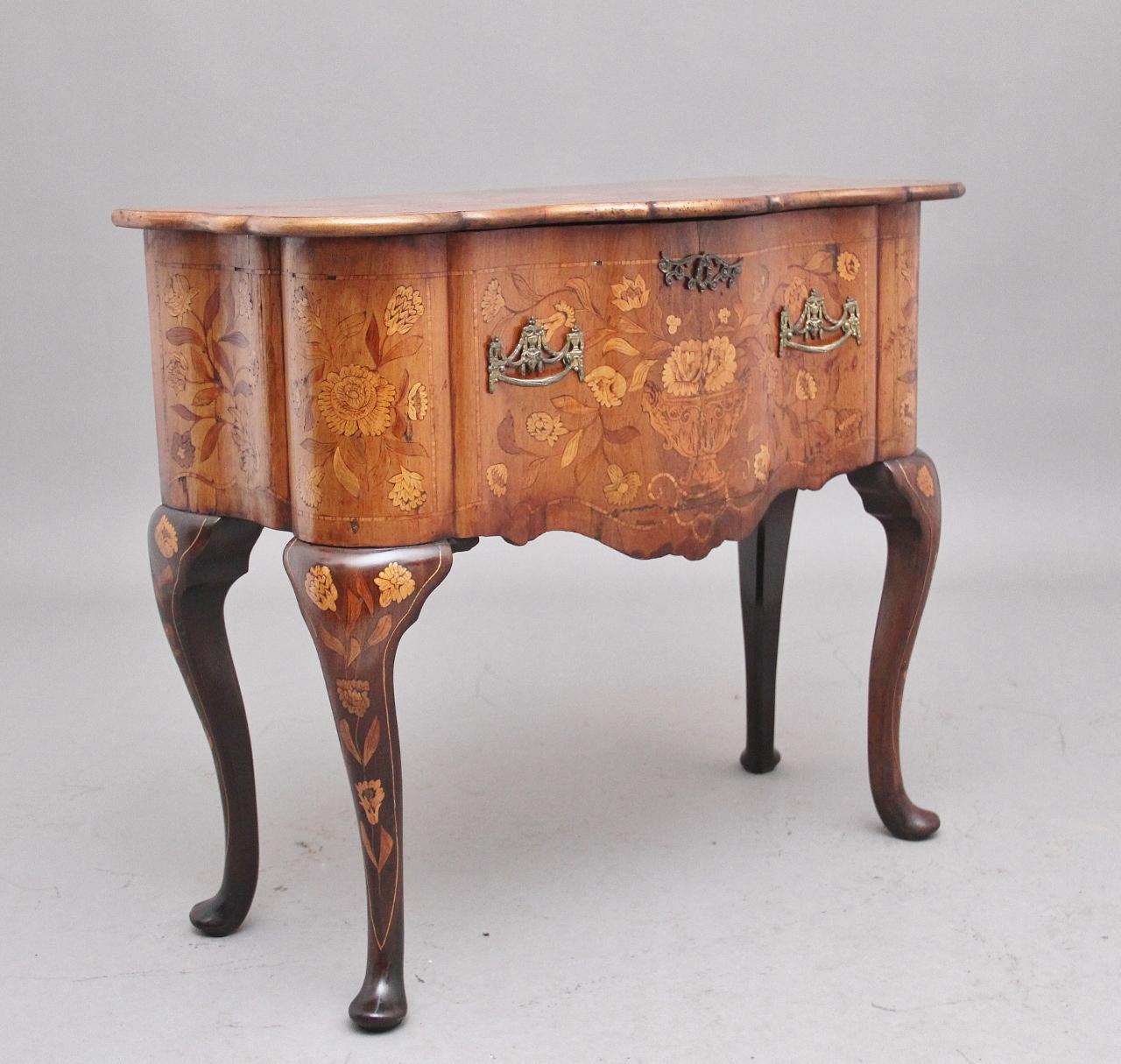 18th Century Dutch Marquetry Walnut Side Table (1 of 19)