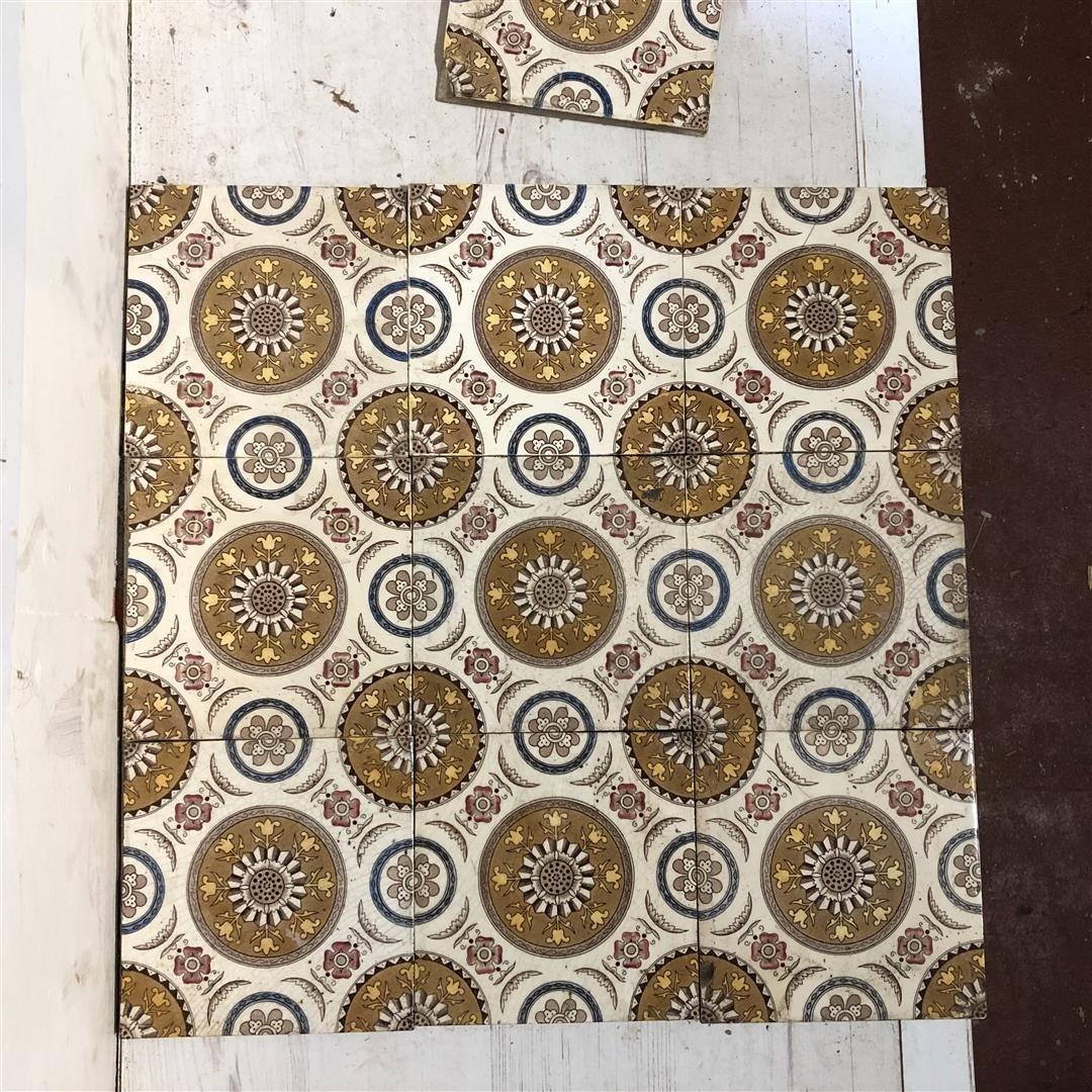 Set of Ten Original Antique Fireplace Tiles 1900s (1 of 13) Set of Ten Original Antique Fireplace Tiles 1900s (1 of 13)