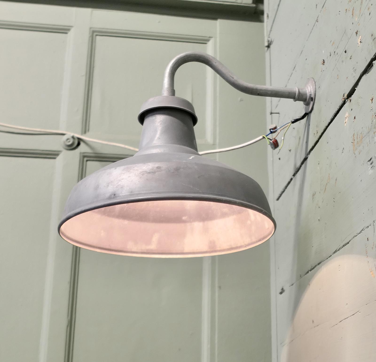 Large Grey Metal Industrial Wall Light (1 of 5) Large Grey Metal Industrial Wall Light (1 of 5)