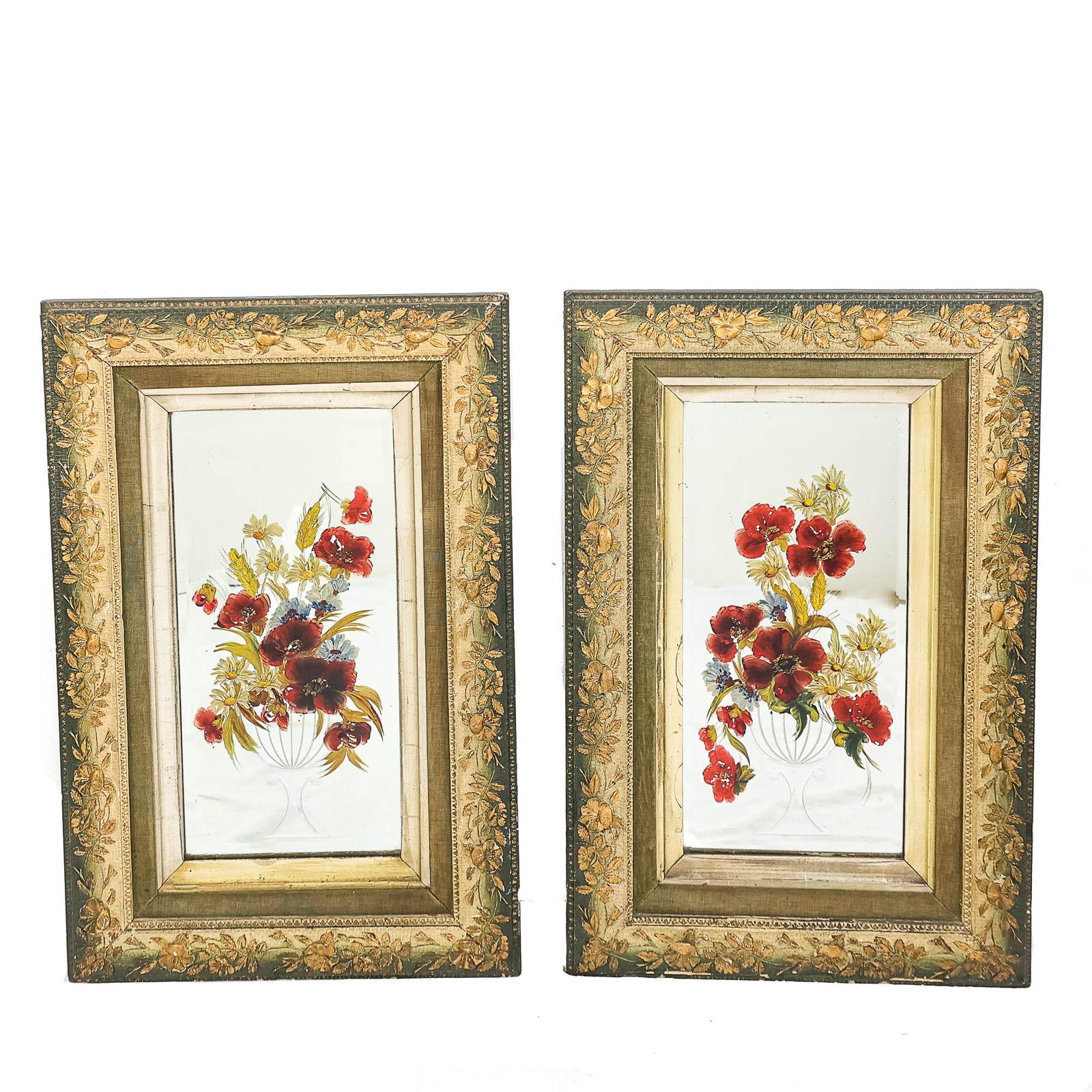 Pair of Antique Early 20th Century Carved Oak Gypsy Mirror (1 of 2) Pair of Antique Early 20th Century Carved Oak Gypsy Mirror (1 of 2)