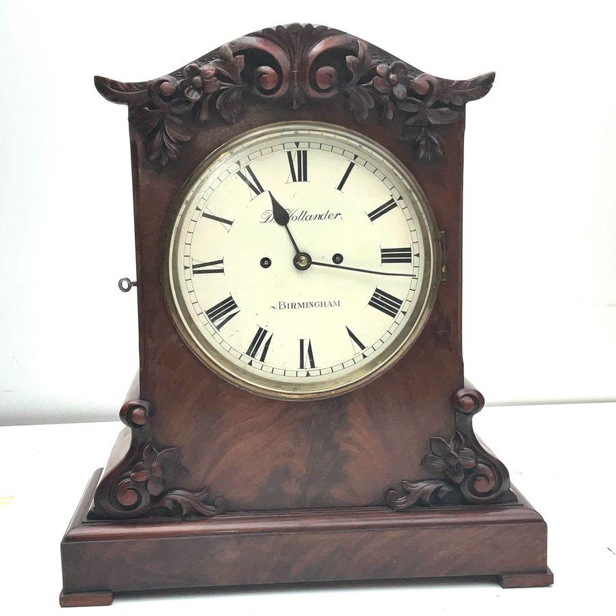 Bracket Clock Mahogany Cased Twin Fusse Regency (1 of 20)