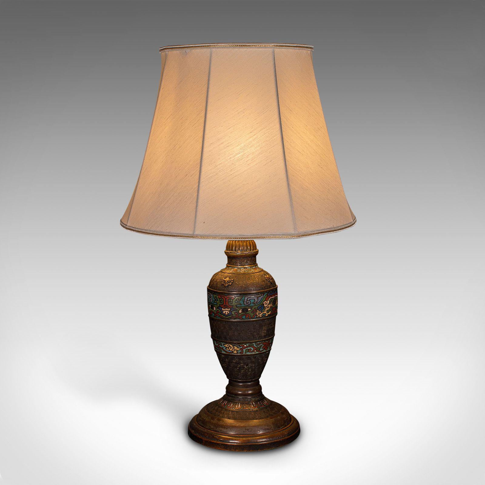 Antique Japanese Bronze Cloisonne Table Lamp - Meiji c.1850 (1 of 10) Antique Japanese Bronze Cloisonne Table Lamp - Meiji c.1850 (1 of 10)