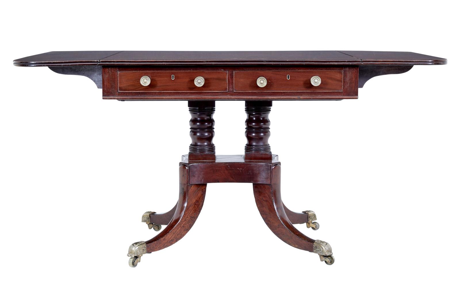 19th Century Early Victorian Mahogany Sofa Table (1 of 9)