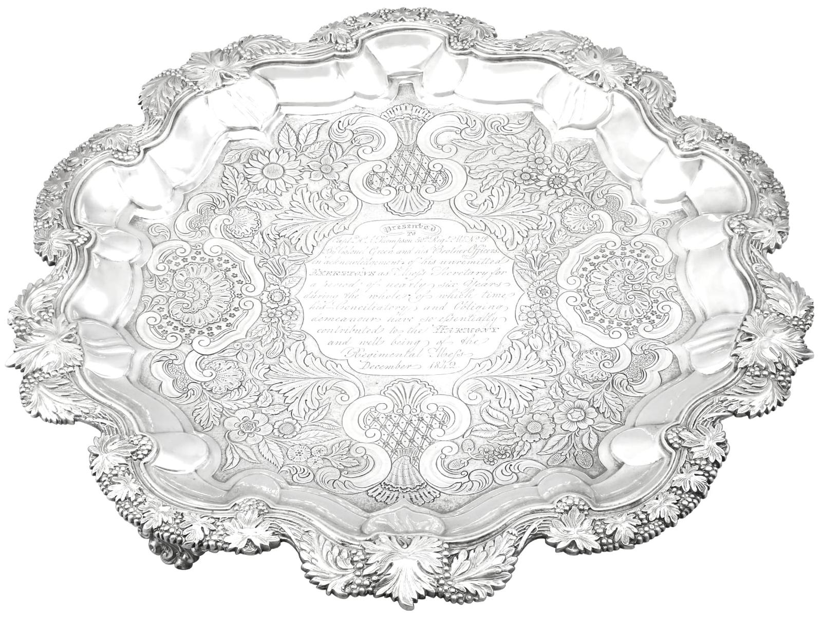 Antique Boxed Indian Colonial Silver Salver 1842 (1 of 14)