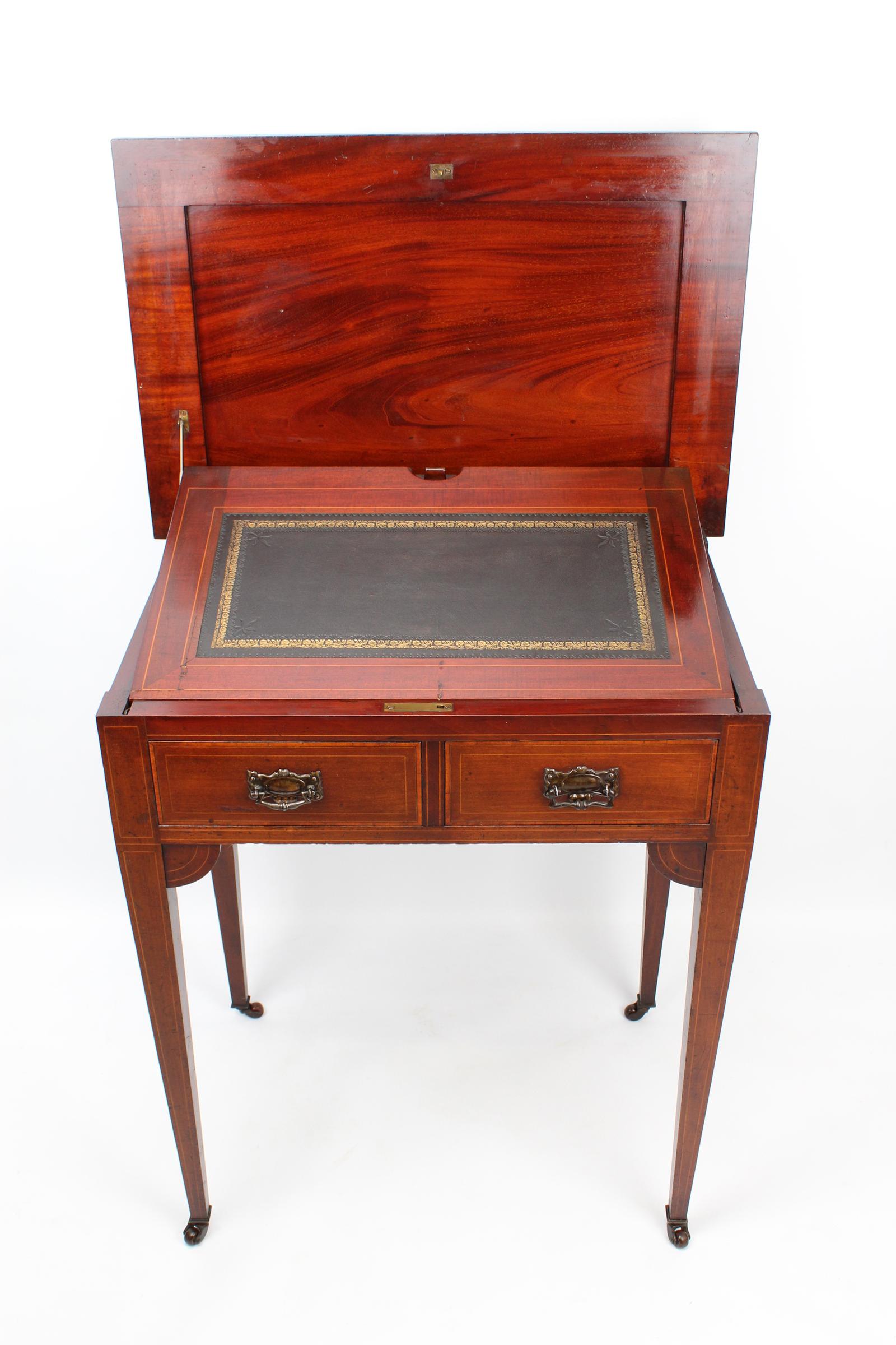 Edwardian Inlaid Mahogany Metamorphic Writing Desk (1 of 17)