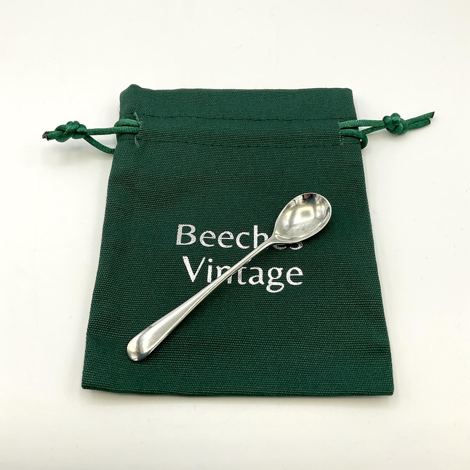 1920s Sterling Silver Salt or Condiment Spoon (1 of 10) 1920s Sterling Silver Salt or Condiment Spoon (1 of 10)