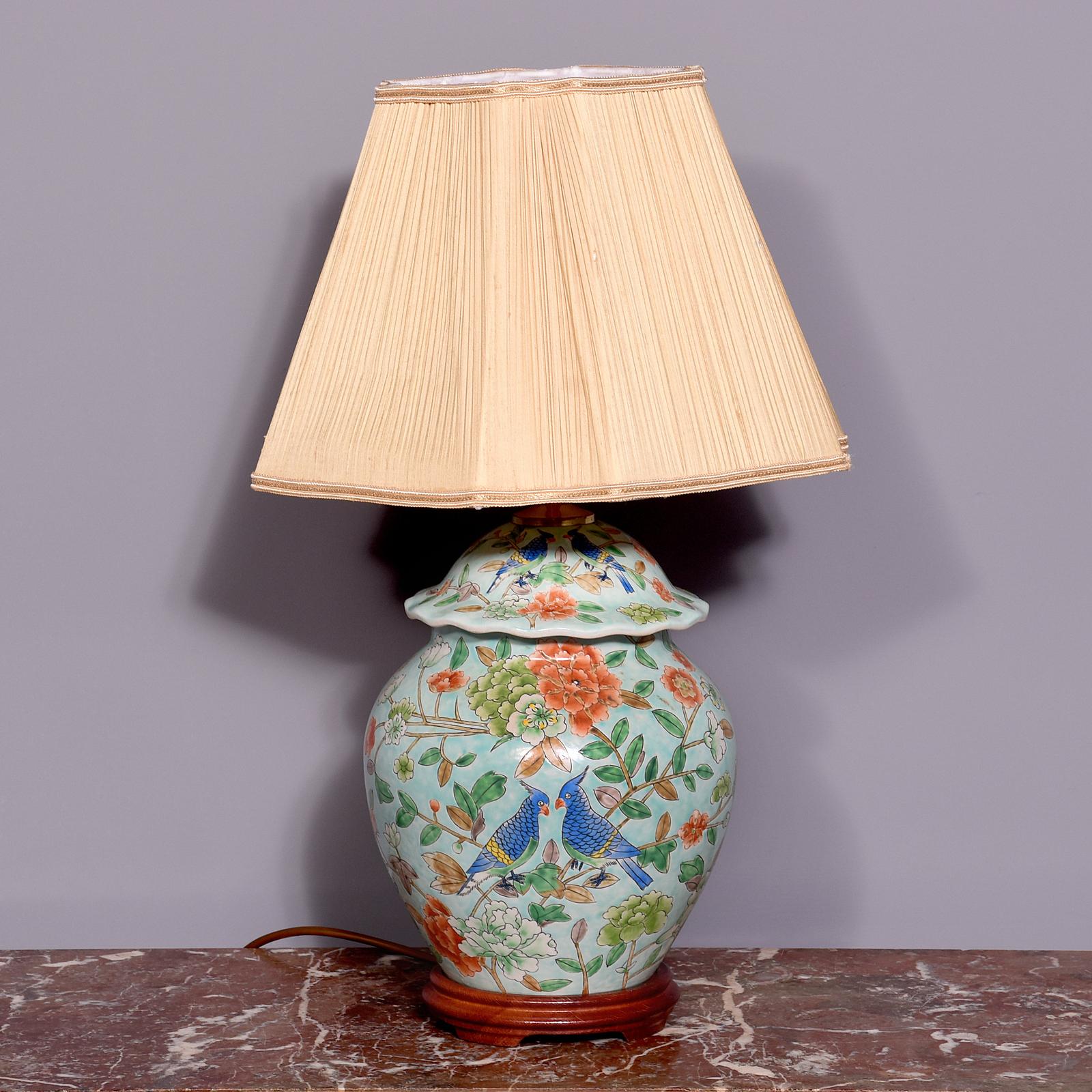 Chinese Canton Style Lamp with a Pale Green Background (1 of 6)