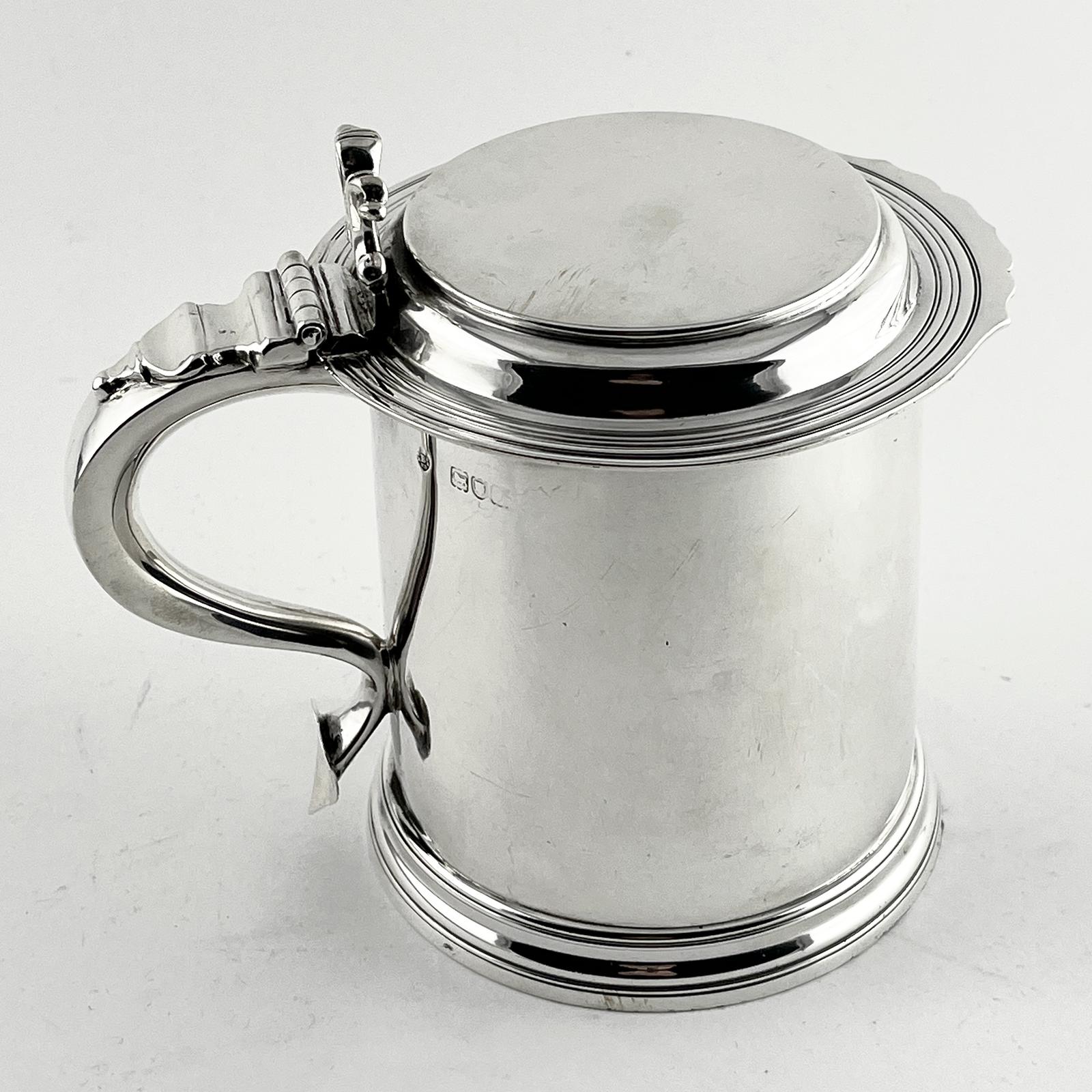 Superb Quality Edward Barnard Sterling Silver Lidded Tankard (1 of 8) Superb Quality Edward Barnard Sterling Silver Lidded Tankard (1 of 8)