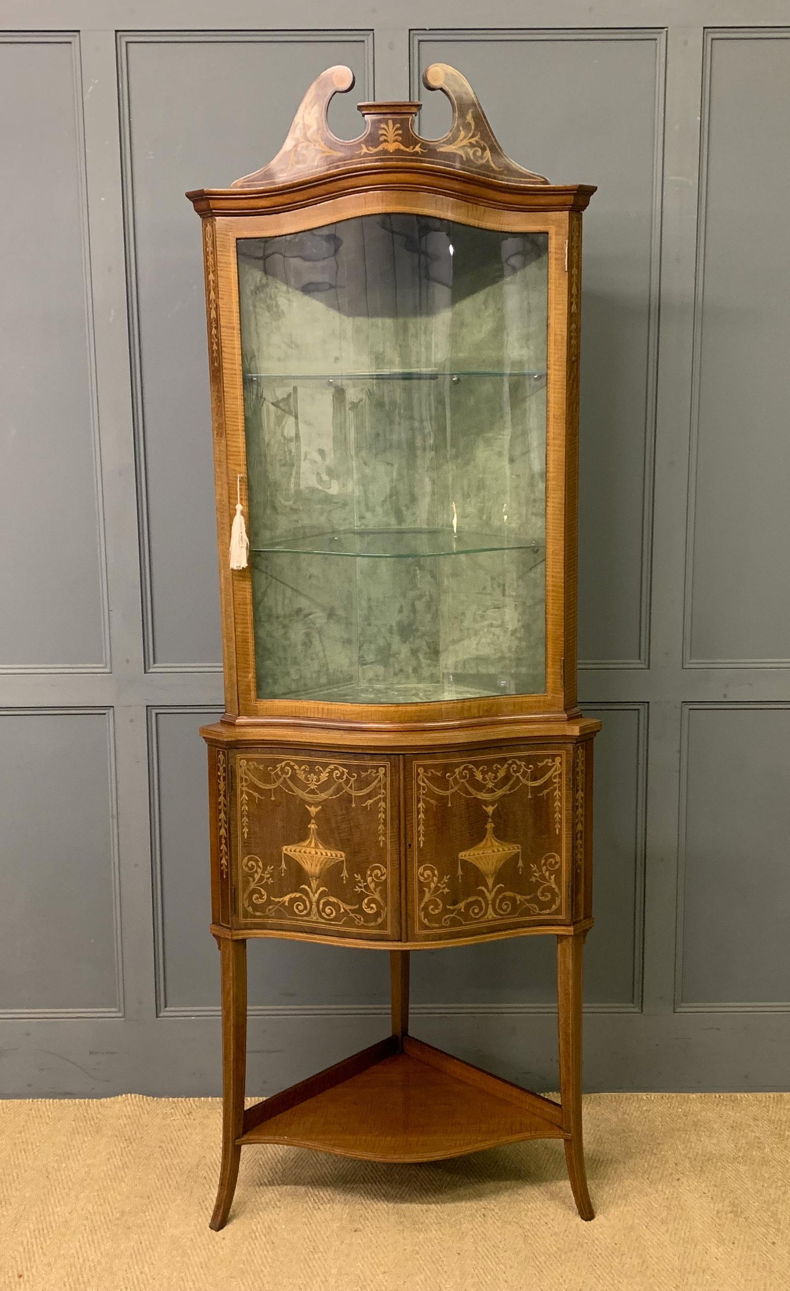 Inlaid Mahogany Corner Cabinet (1 of 8) Inlaid Mahogany Corner Cabinet (1 of 8)