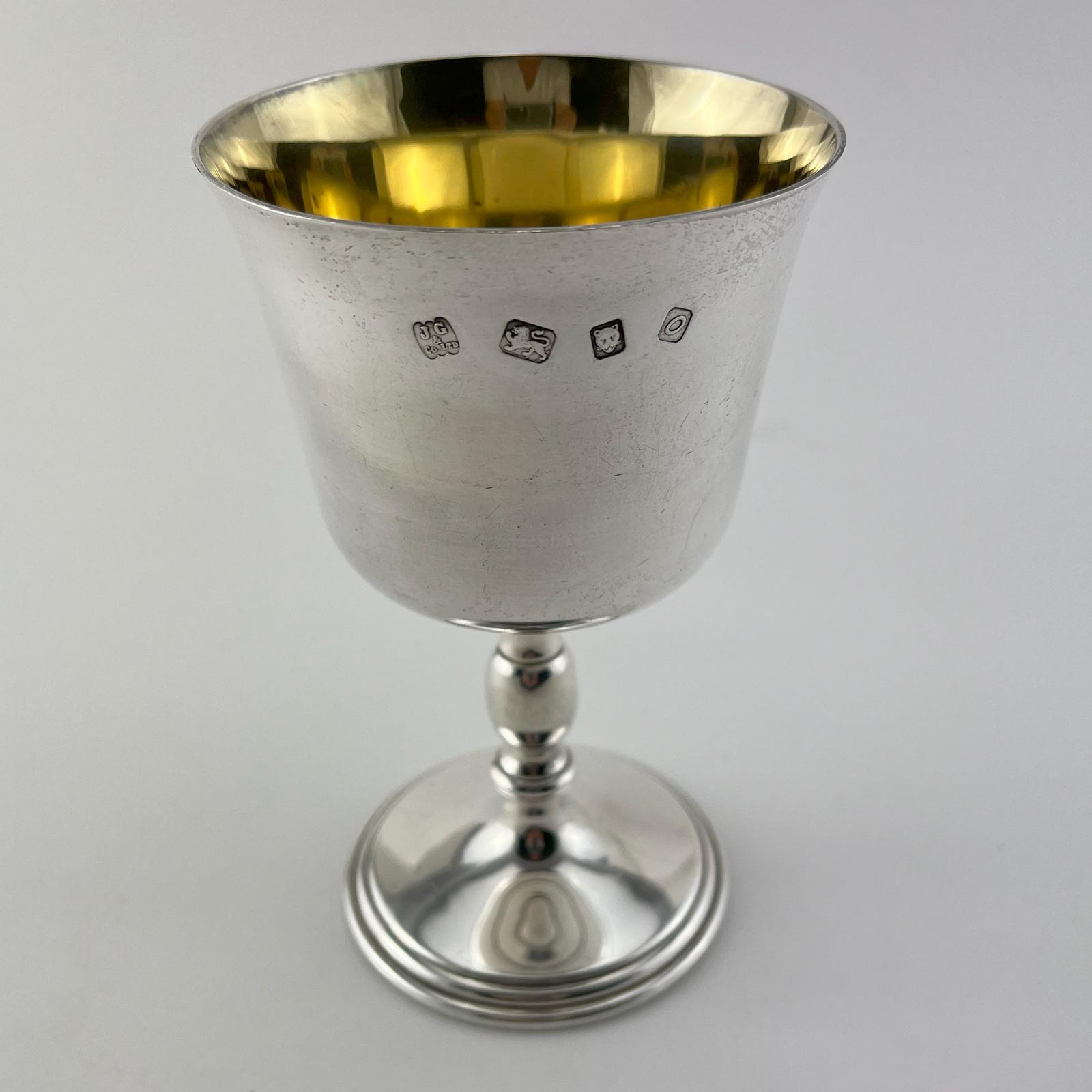 Good Quality Vintage Sterling Silver Goblet (1 of 4) Good Quality Vintage Sterling Silver Goblet (1 of 4)