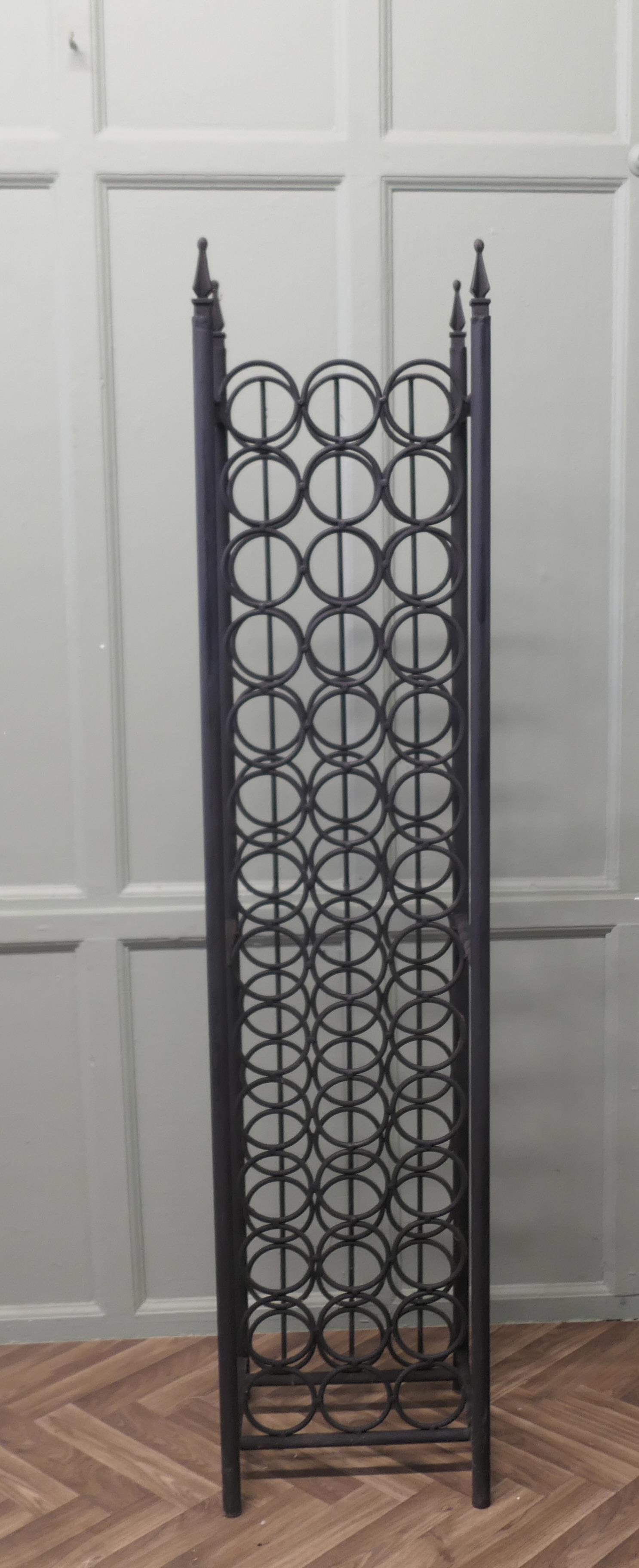 Large 42 Bottle Gothic Look Iron Wine Rack (1 of 5)