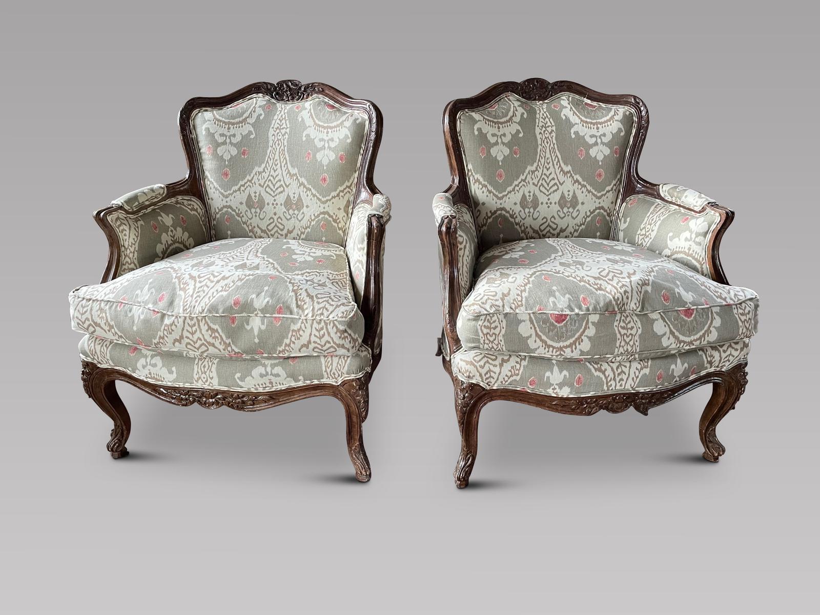 Pair of Louis XVI Style 19th Century Bergere Chairs (1 of 4) Pair of Louis XVI Style 19th Century Bergere Chairs (1 of 4)