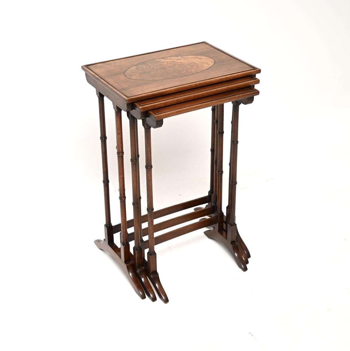 Antique Edwardian Walnut Nest of Tables (1 of 9) Antique Edwardian Walnut Nest of Tables (1 of 9)