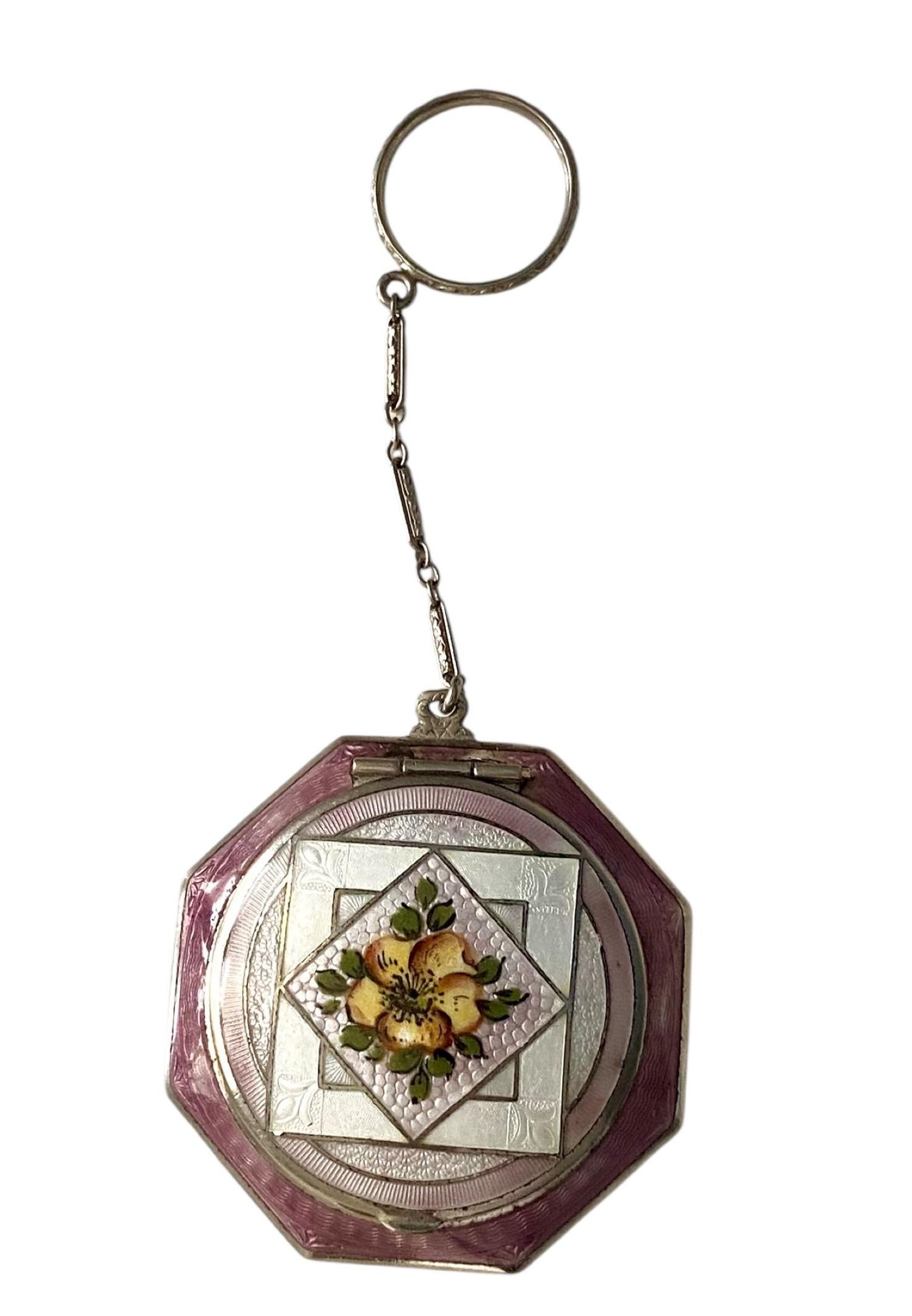 Art Deco Powder & Rouge Compact Pendant Vanity Case Guilloche Enamel c.1930 (1 of 8) Art Deco Powder & Rouge Compact Pendant Vanity Case Guilloche Enamel c.1930 (1 of 8)