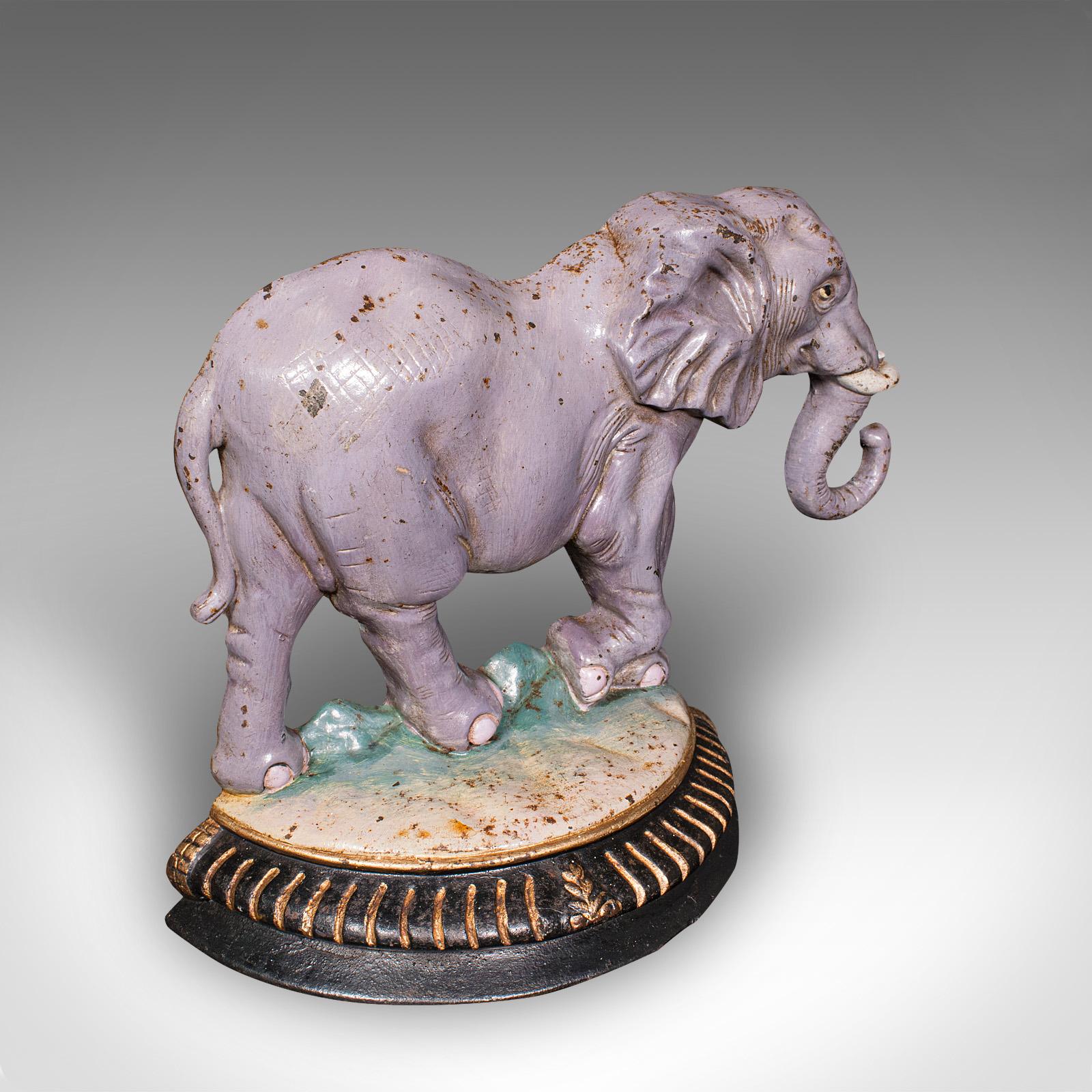 Antique Elephant Doorstop, English, Great Exhibition, Door Keeper, Victorian (1 of 9)