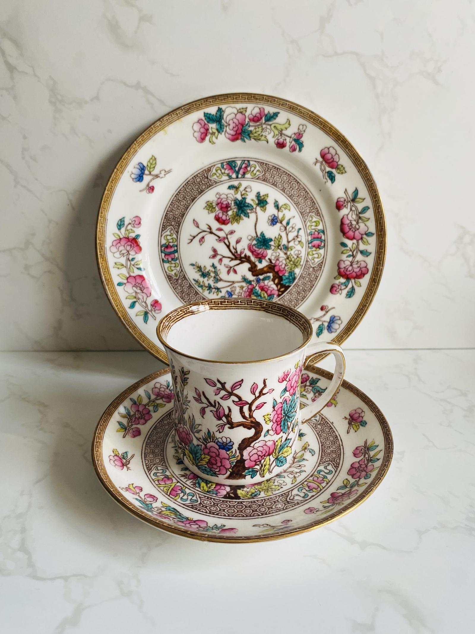 Antique Fords China Trio Floral Teacup + Saucer + Plate (1 of 4) Antique Fords China Trio Floral Teacup + Saucer + Plate (1 of 4)