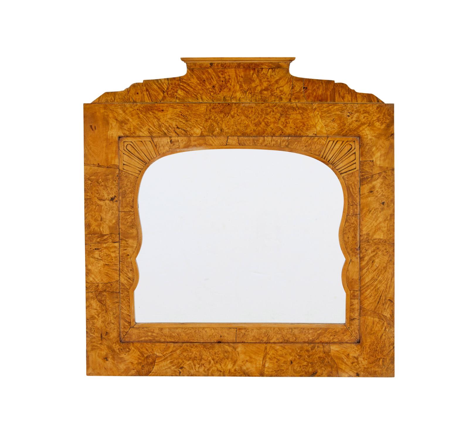 19th Century Biedermeier Root Birch Mantle Mirror (1 of 5)