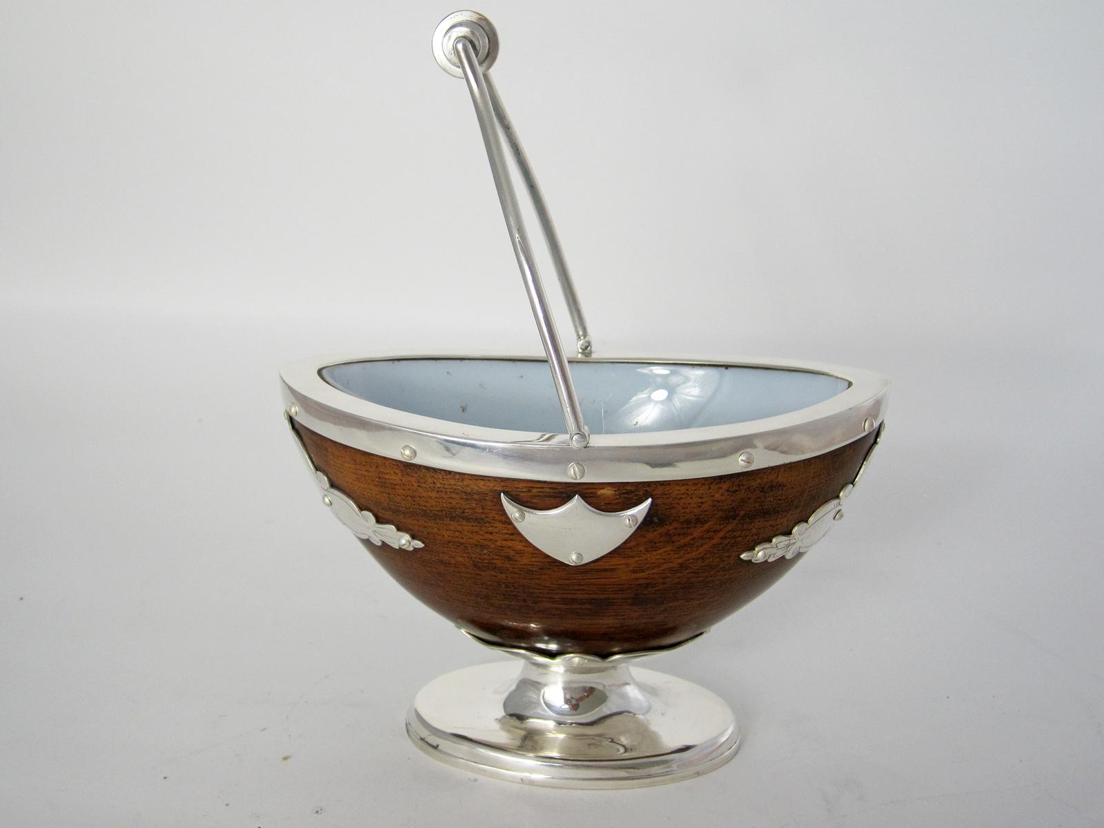 Unusual Victorian Oak & Silver Plate Boat Shape Sugar Basket (1 of 7) Unusual Victorian Oak & Silver Plate Boat Shape Sugar Basket (1 of 7)