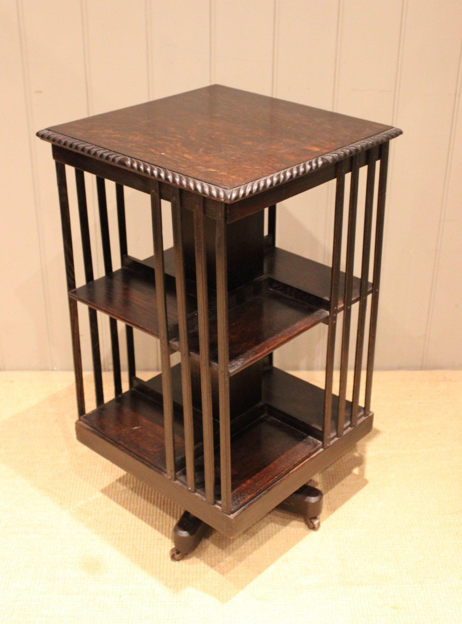 Dark Oak Revolving Bookcase (1 of 11) Dark Oak Revolving Bookcase (1 of 11)