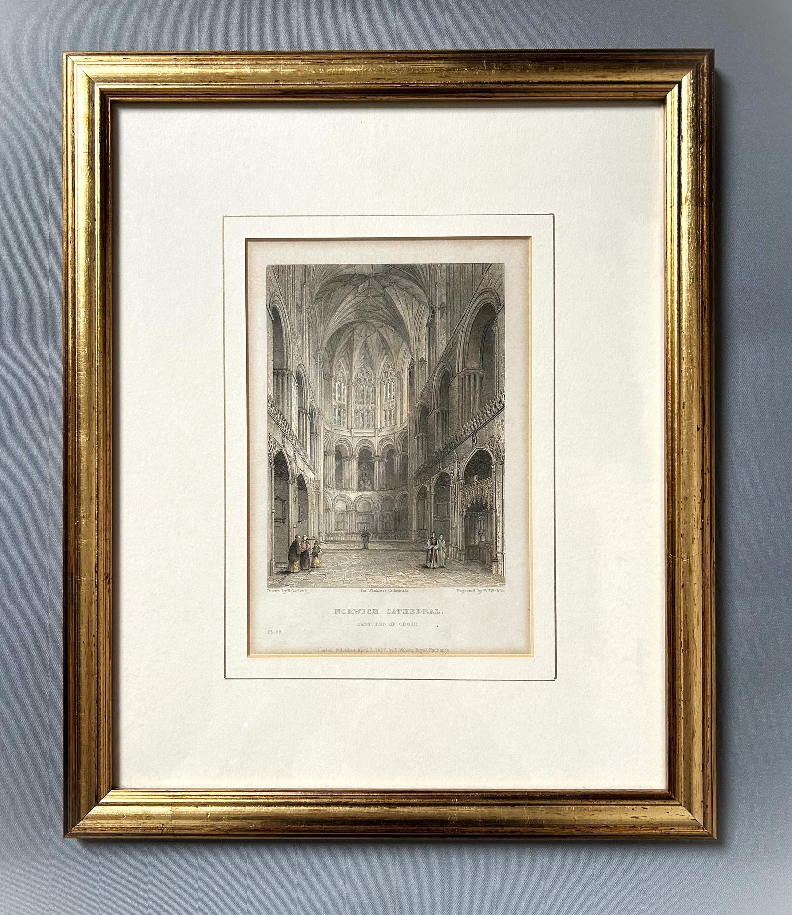 William IV Hand Coloured Engraving of the Interior of Norwich Cathedral (1 of 5) William IV Hand Coloured Engraving of the Interior of Norwich Cathedral (1 of 5)