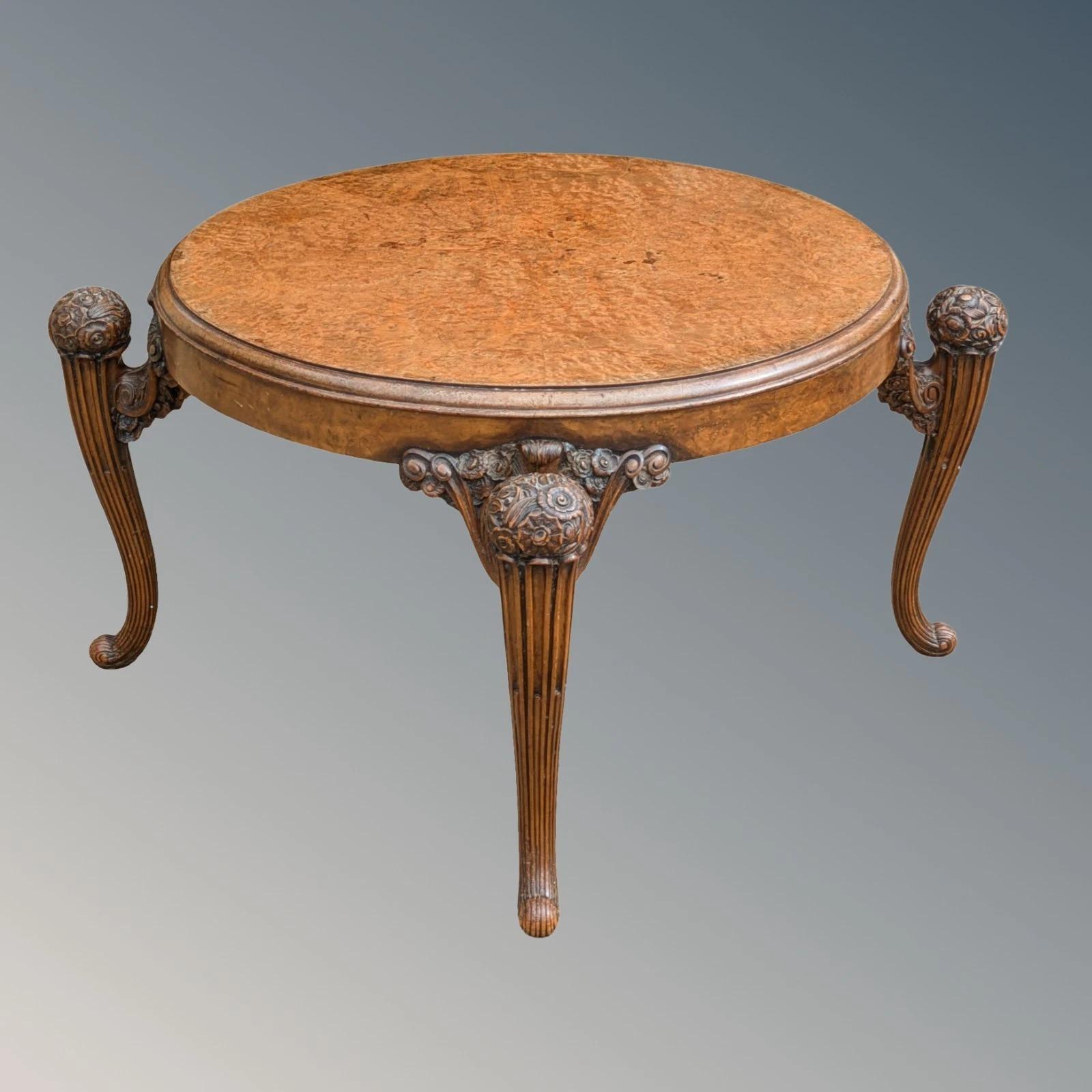 Superb French Carved Walnut Coffee Table (1 of 8) Superb French Carved Walnut Coffee Table (1 of 8)