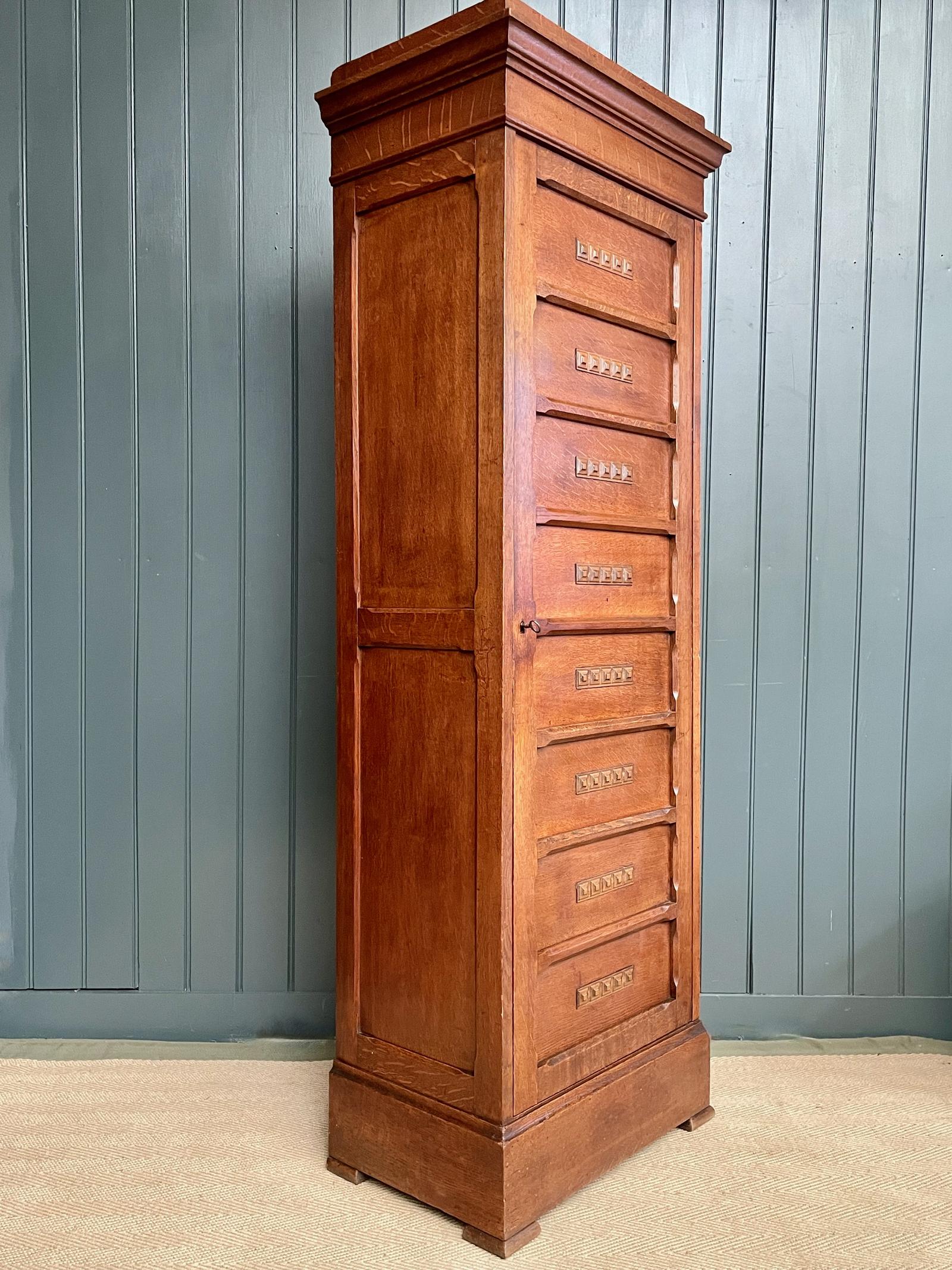 French Oak Notaire's Cabinet (1 of 9)