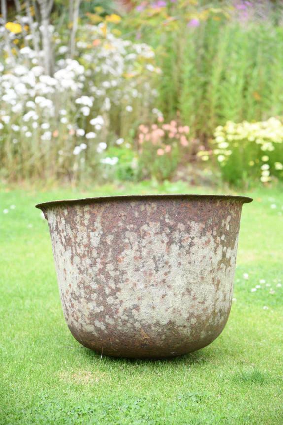 Antique Cast Iron Cauldron Boiler Planter (1 of 9)