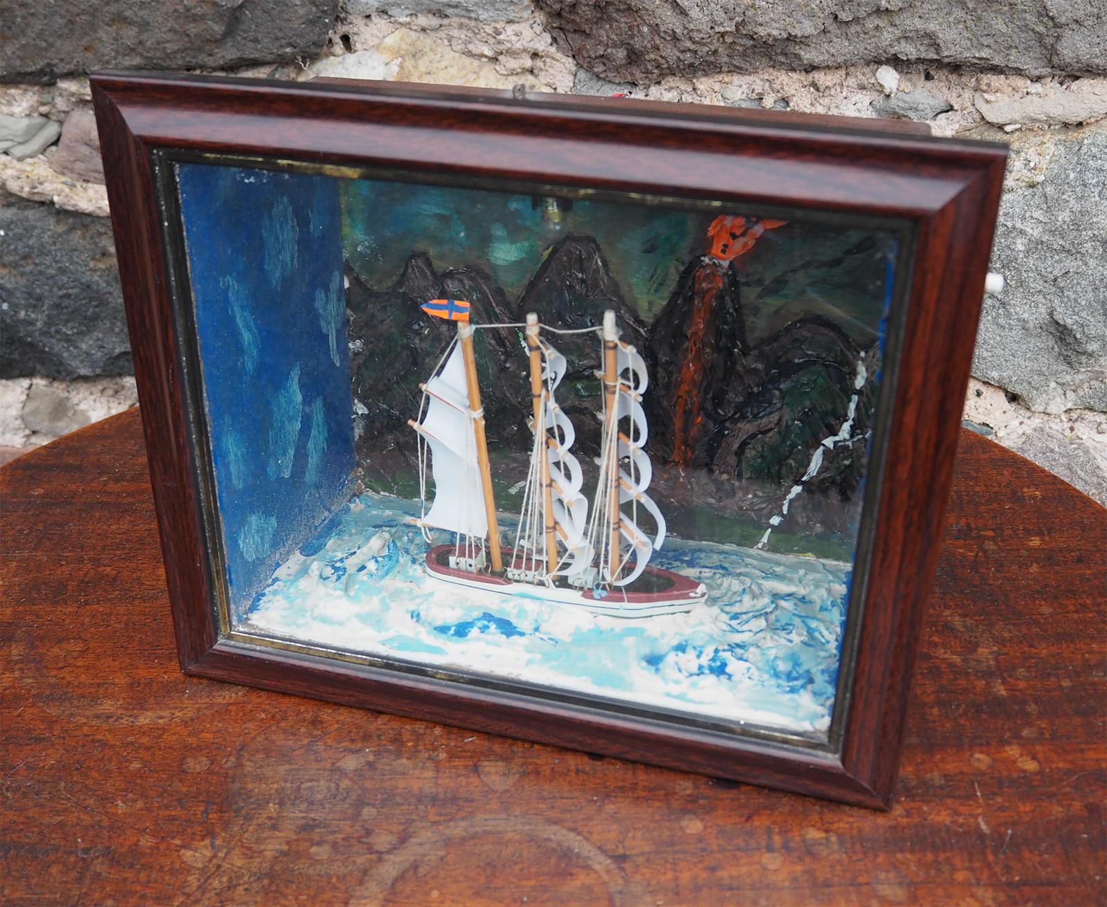Late 19th Century Boxed Model Ship (1 of 6)