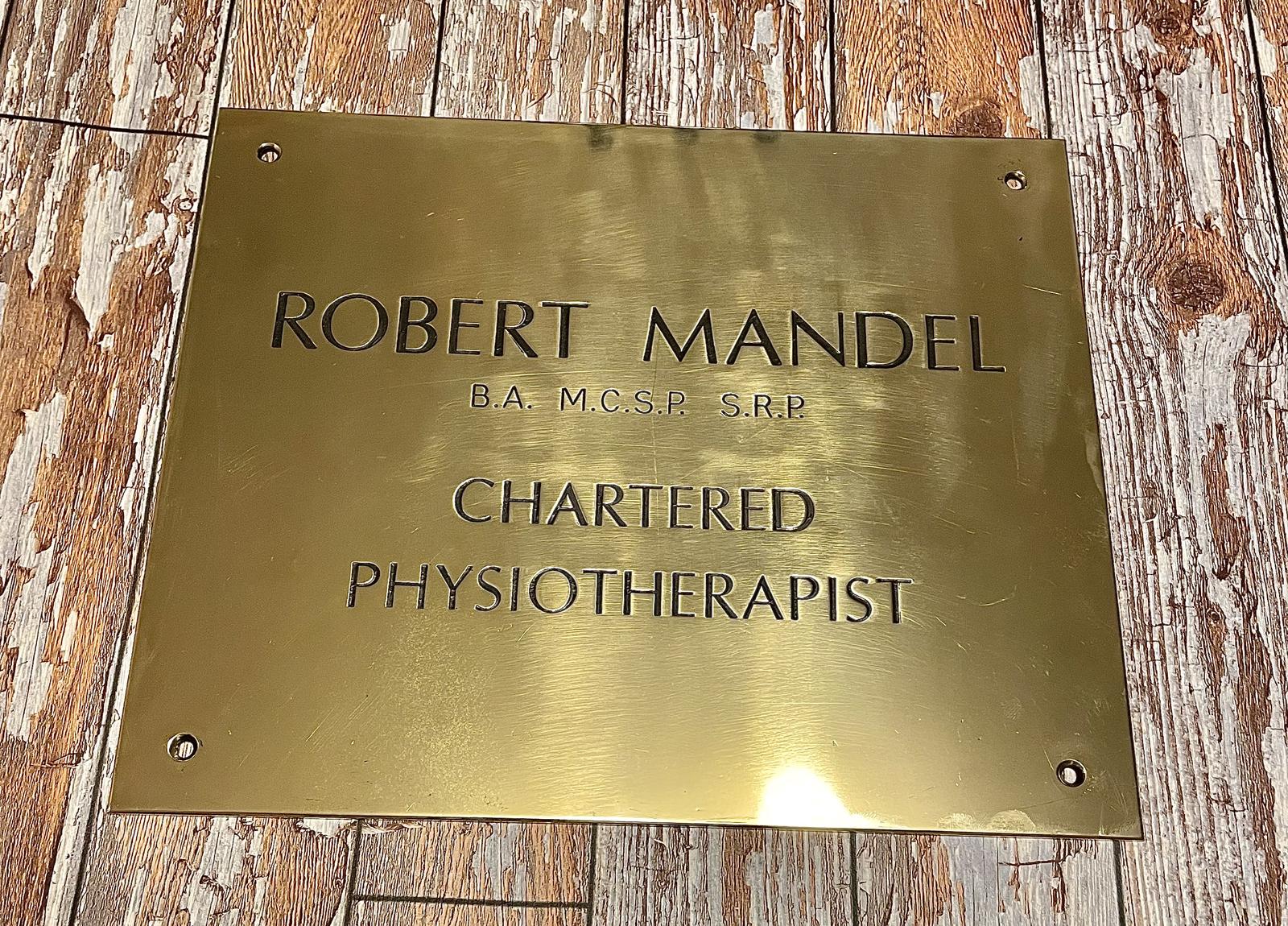 Brass Physiotherapist Name Plate (1 of 4)