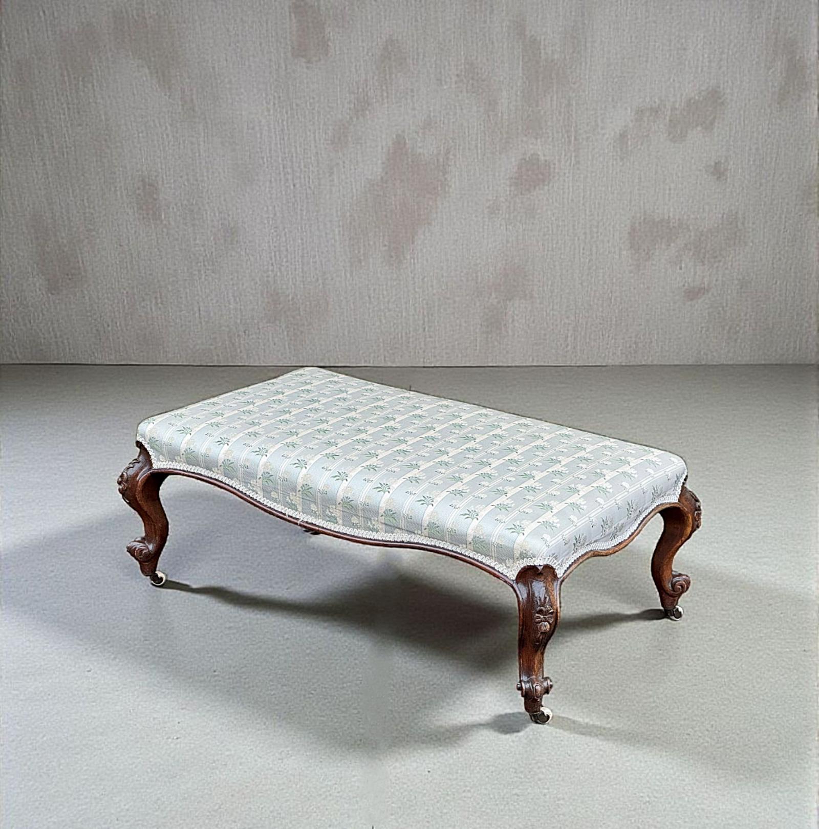 Large 19th Century Victorian Walnut Stool (1 of 12)