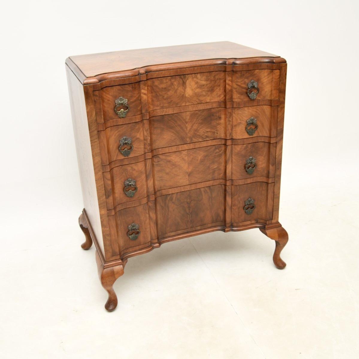 Antique Figured Walnut Chest of Drawers (1 of 12)