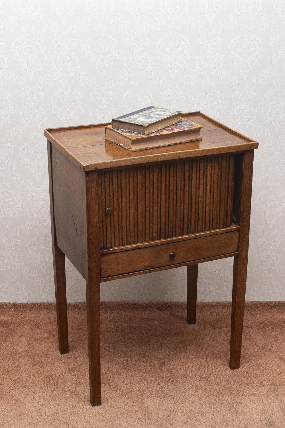 Tambour Fronted Bedside Cupboard (1 of 9)