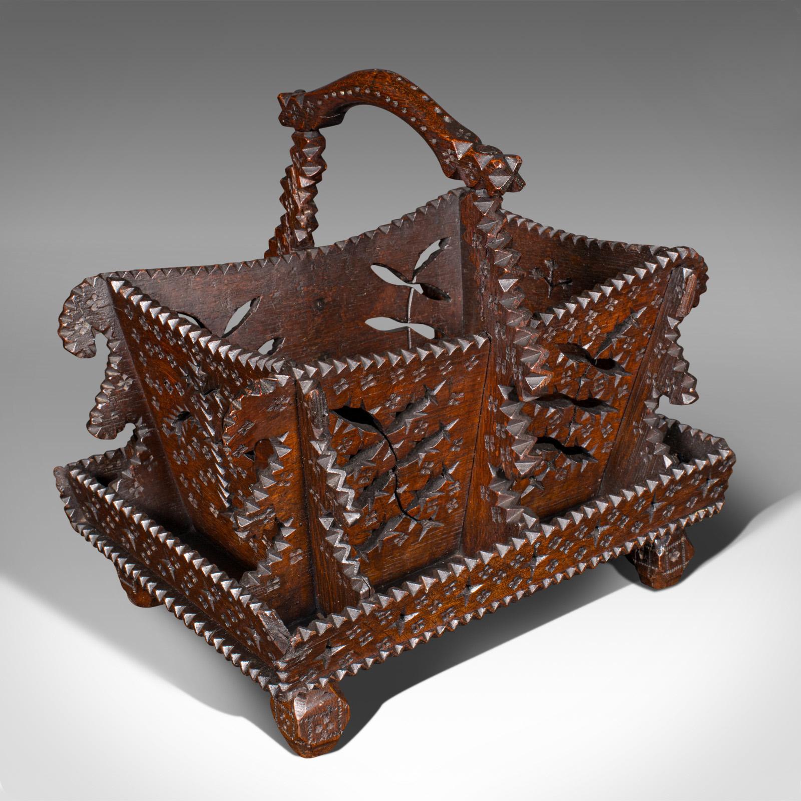 Antique Truffle Collecting Trug, German, Oak, Basket, Black Forest c.1900 (1 of 10)