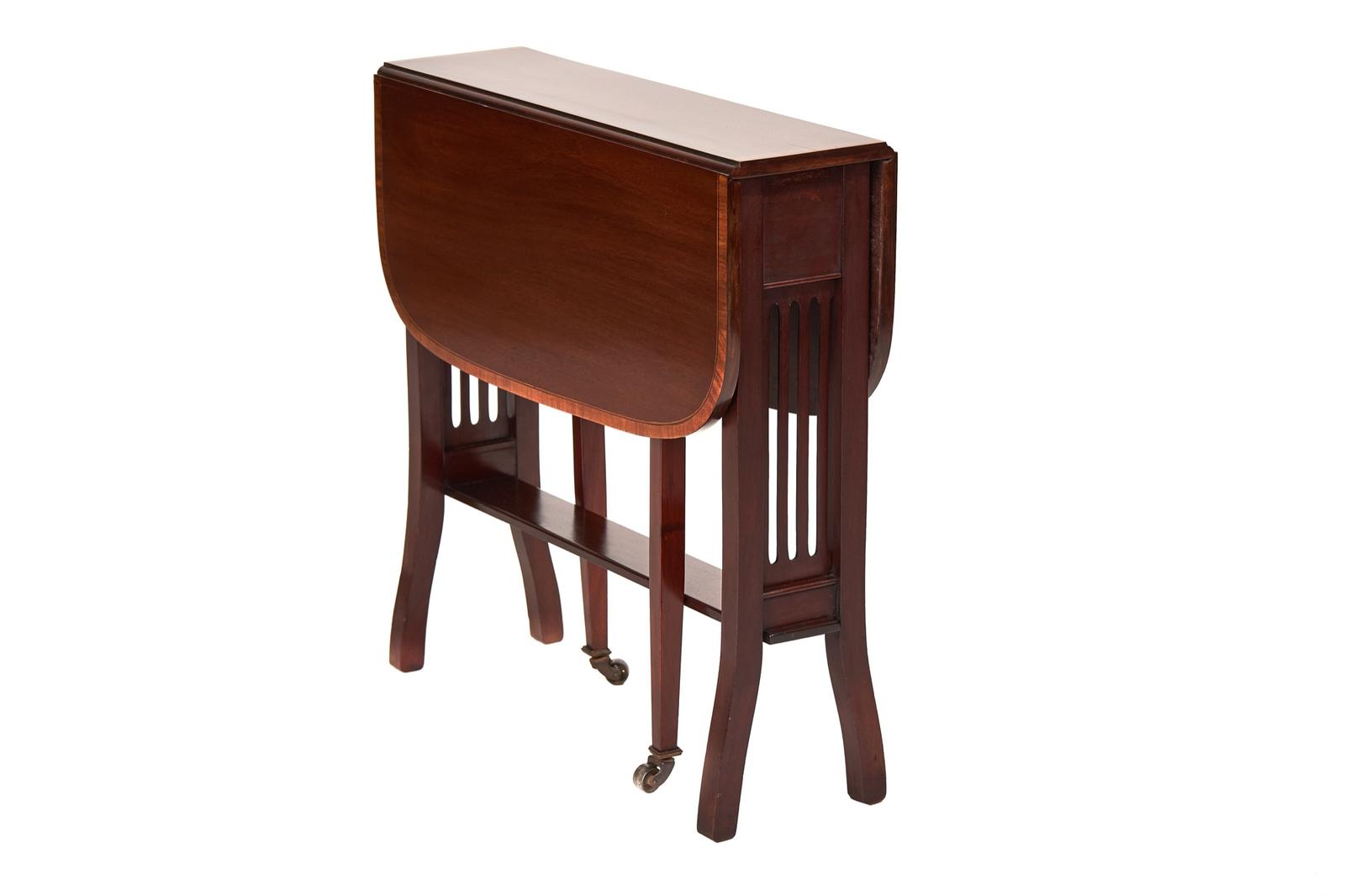 Edwardian Mahogany Inlaid Sutherland Table (1 of 4) Edwardian Mahogany Inlaid Sutherland Table (1 of 4)