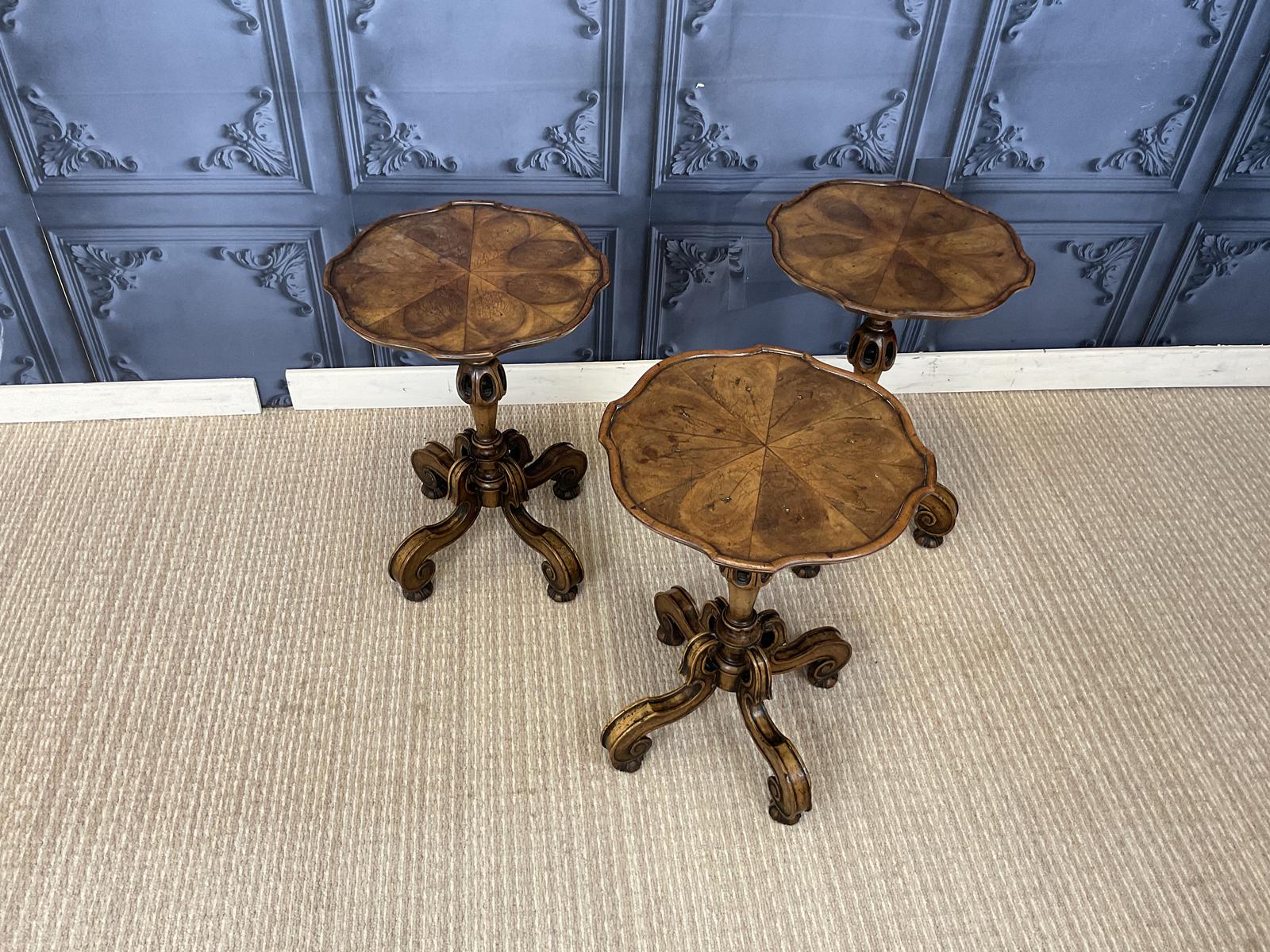 Set of Three William & Mary Style Wine Tables (1 of 9) Set of Three William & Mary Style Wine Tables (1 of 9)