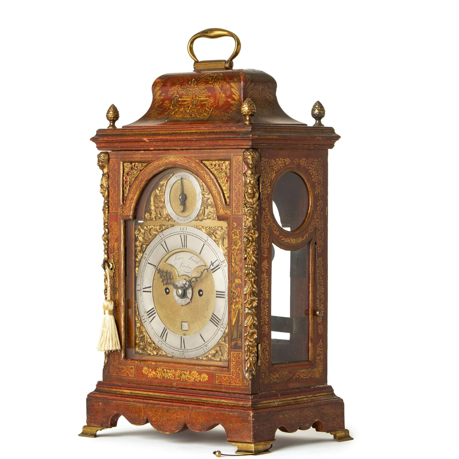 Lacquered Striking Bracket Clock - James Smith of London (1 of 3)