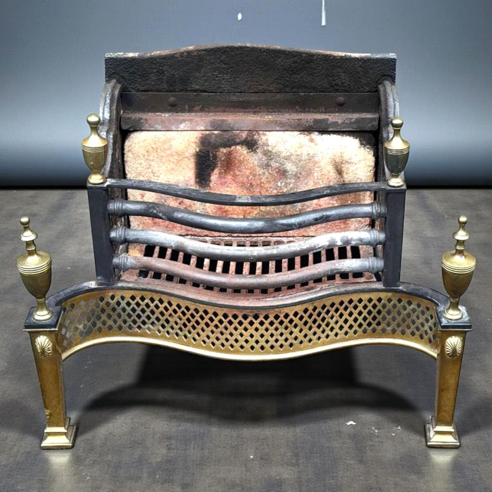 George III Style Wrought Iron & Brass Fire Basket (1 of 10) George III Style Wrought Iron & Brass Fire Basket (1 of 10)