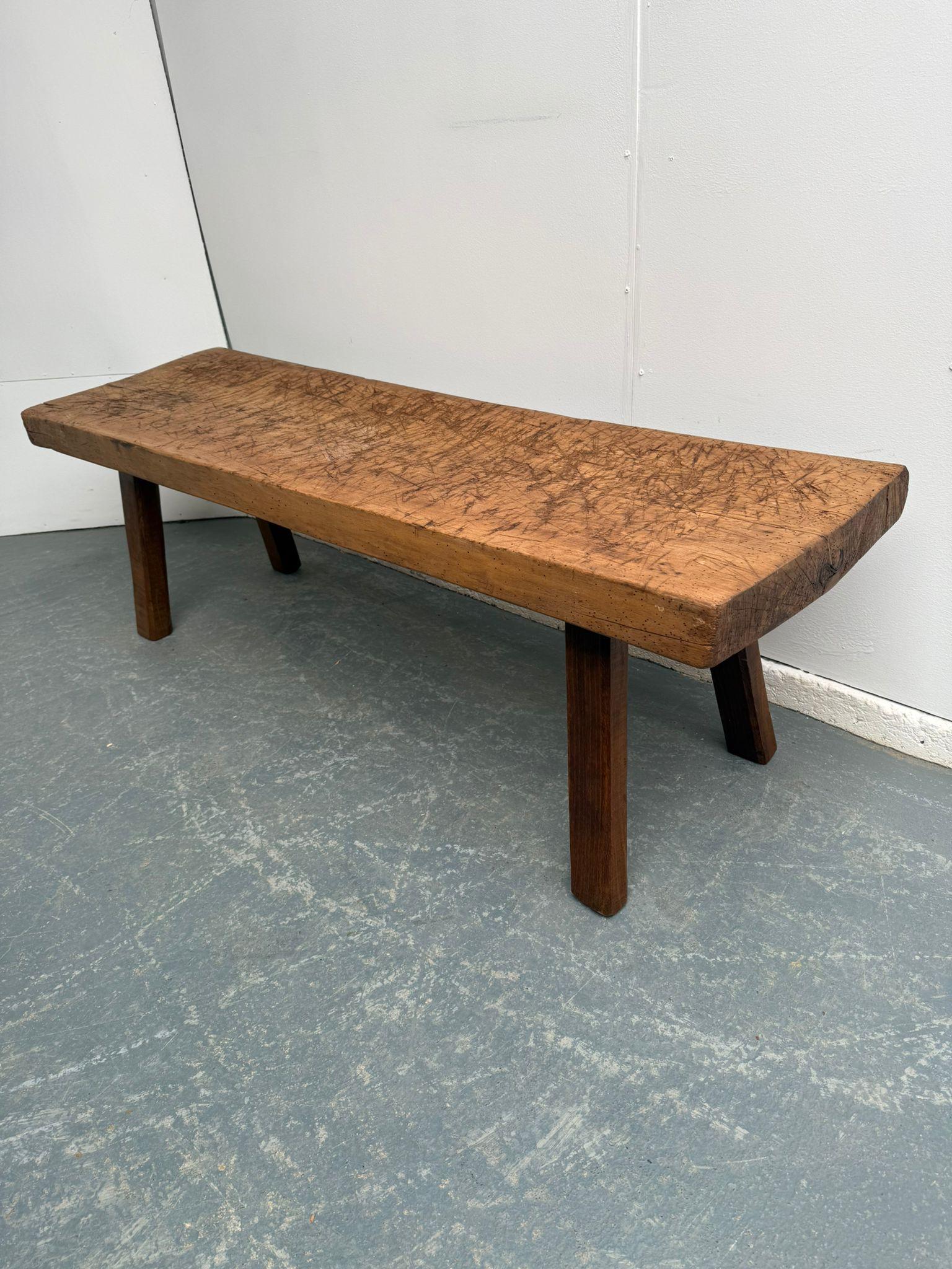 A Small Shallow Hungarian Antique Oak/hardwood Pig Bench/coffee Table 156cm (1 of 8) A Small Shallow Hungarian Antique Oak/hardwood Pig Bench/coffee Table 156cm (1 of 8)