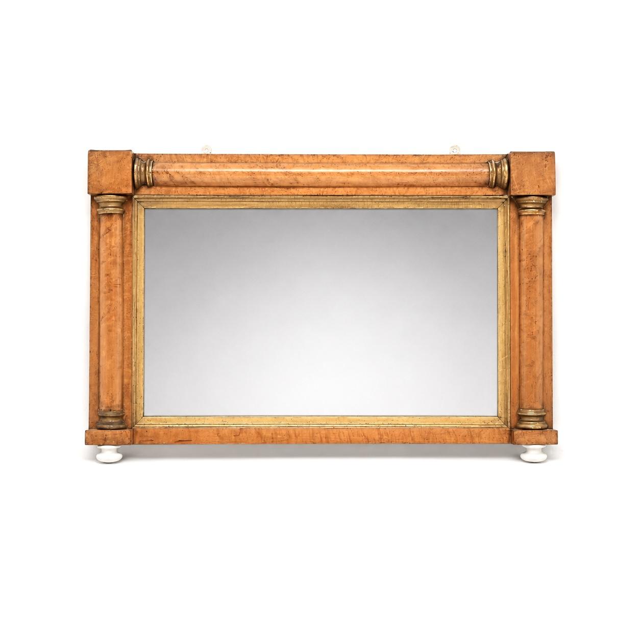 Antique William IV Period Birds Eye Maple Over Mantle Mirror (1 of 9) Antique William IV Period Birds Eye Maple Over Mantle Mirror (1 of 9)