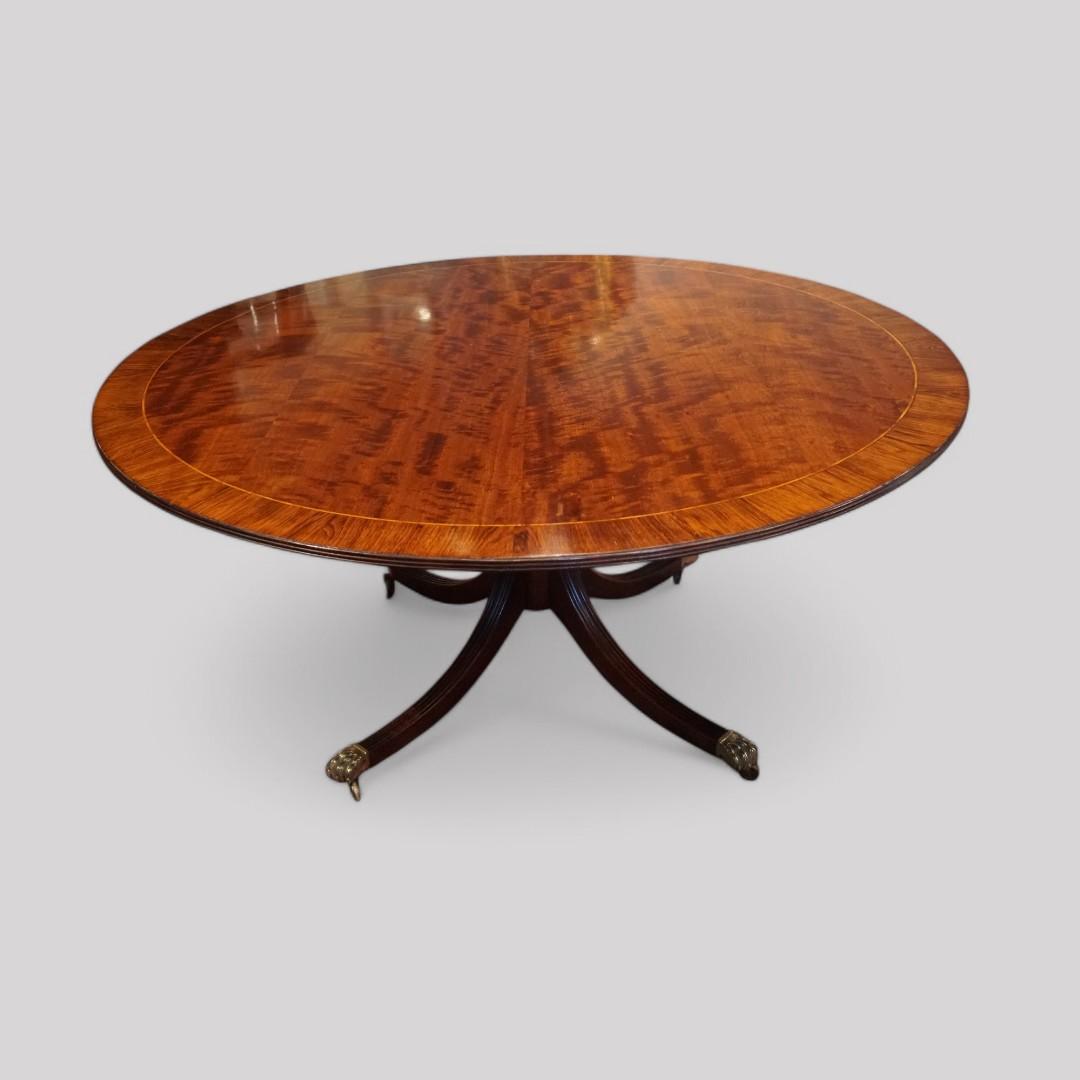 Regency Style Circular Dining Table (1 of 10)