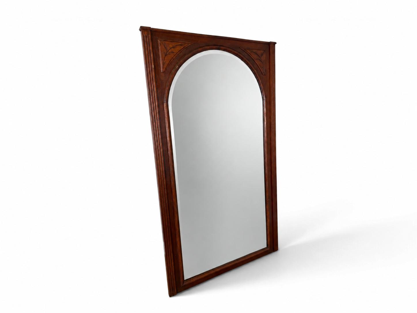 Mirror Antique French Oak Arched Carved Large Wall Mirror (1 of 15) Mirror Antique French Oak Arched Carved Large Wall Mirror (1 of 15)